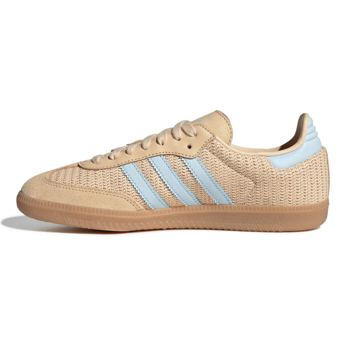 Adidas Damen Samba OG Core Schwarz/Sand Strata/Himmelblau Adidas Schuhe