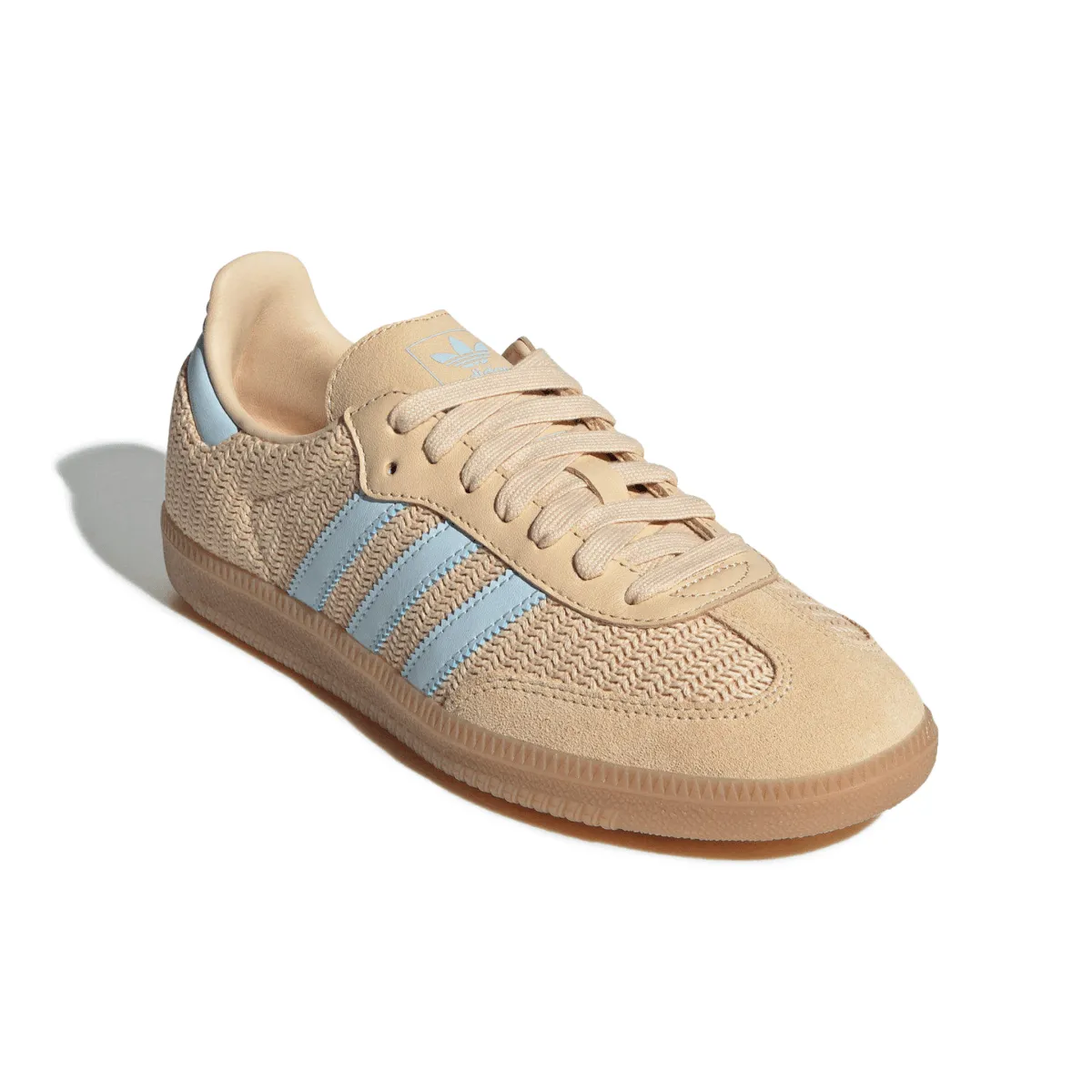 Adidas Damen Samba OG Core Schwarz/Sand Strata/Himmelblau Adidas Schuhe