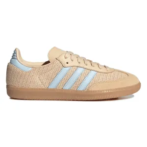 Adidas Damen Samba OG Core Schwarz/Sand Strata/Himmelblau Adidas Schuhe