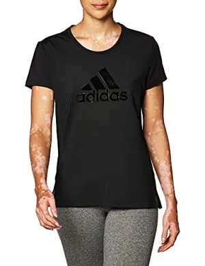 Adidas Damen T-Shirt Glam Logo Bos Nike Kleidung