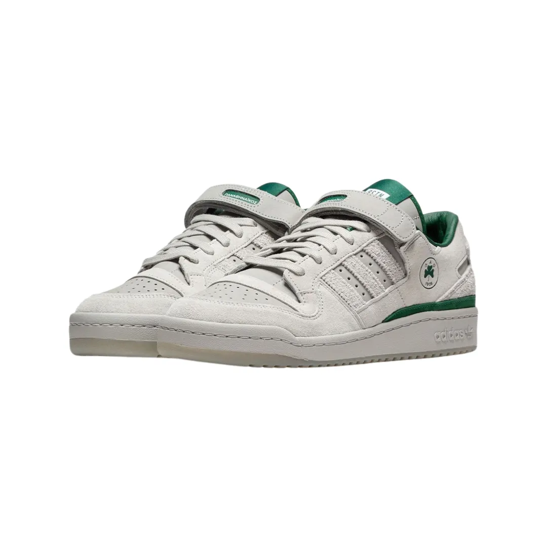 Adidas x BSTN Forum 84 Low Panathinaikos Grau Zwei Dunkelgrün Wolkenweiß Adidas Sneakers