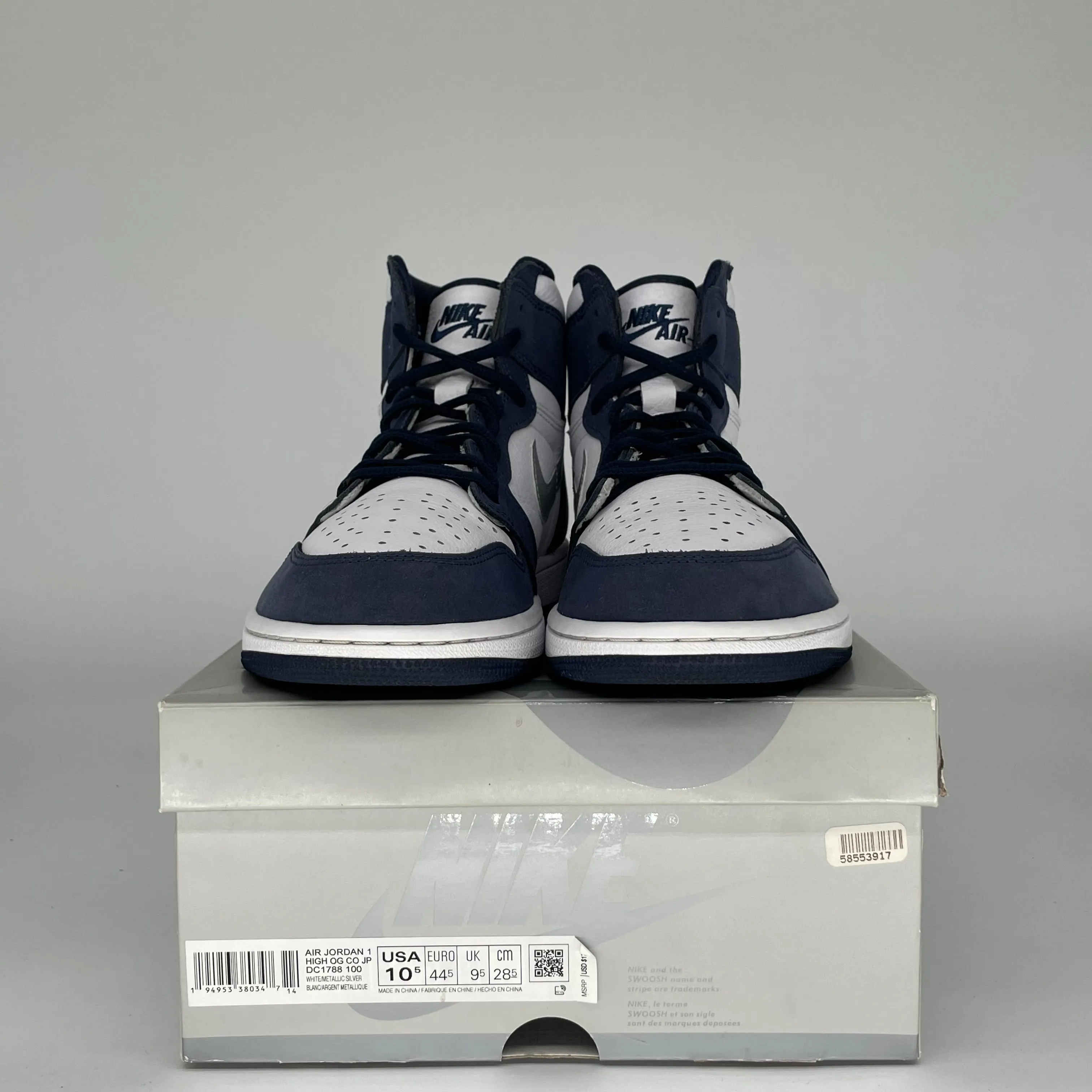 AIR JORDAN 1 CO JAPAN MITTERNACHTSBLAU GRÖSSE 10.5 DC1788-100
