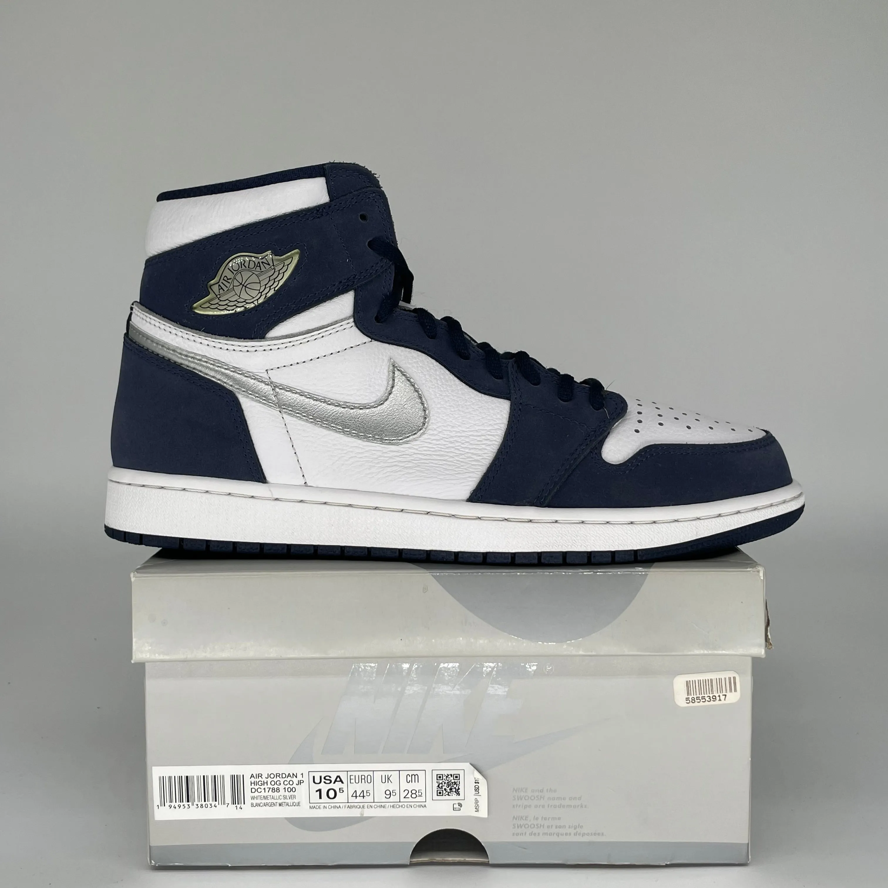 AIR JORDAN 1 CO JAPAN MITTERNACHTSBLAU GRÖSSE 10.5 DC1788-100