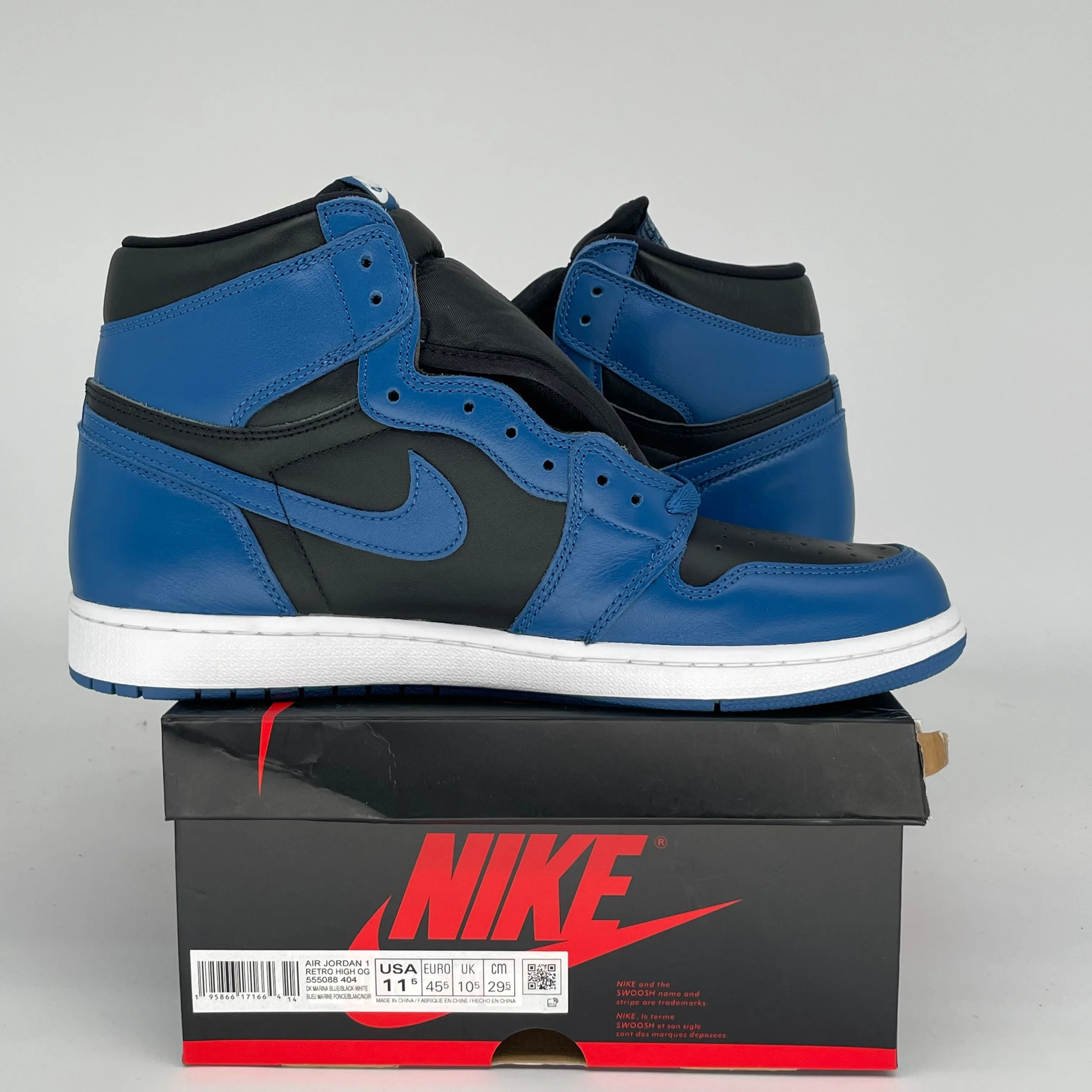 AIR JORDAN 1 DUNKELMARINE GRÖßE 11.5 555088-404