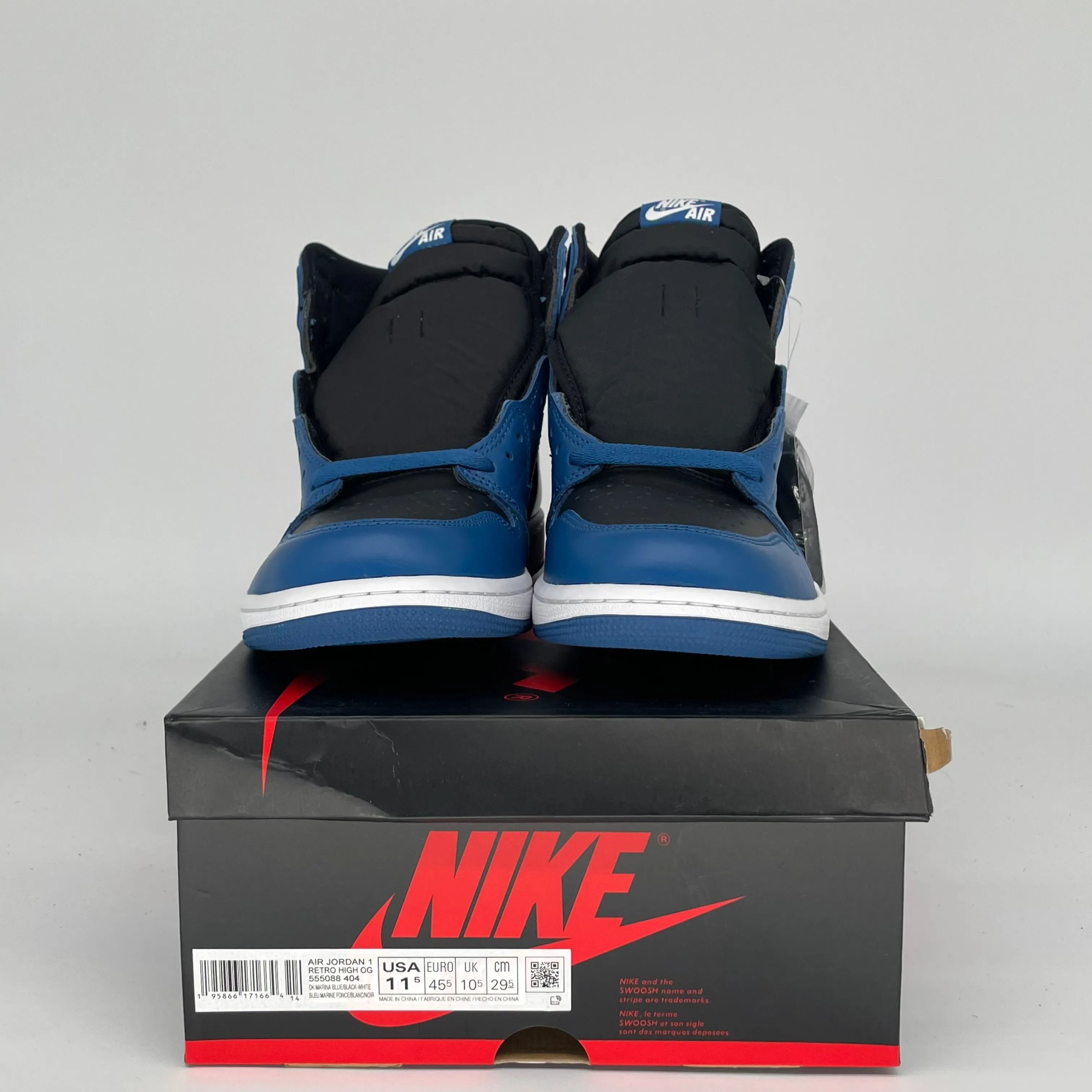 AIR JORDAN 1 DUNKELMARINE GRÖßE 11.5 555088-404