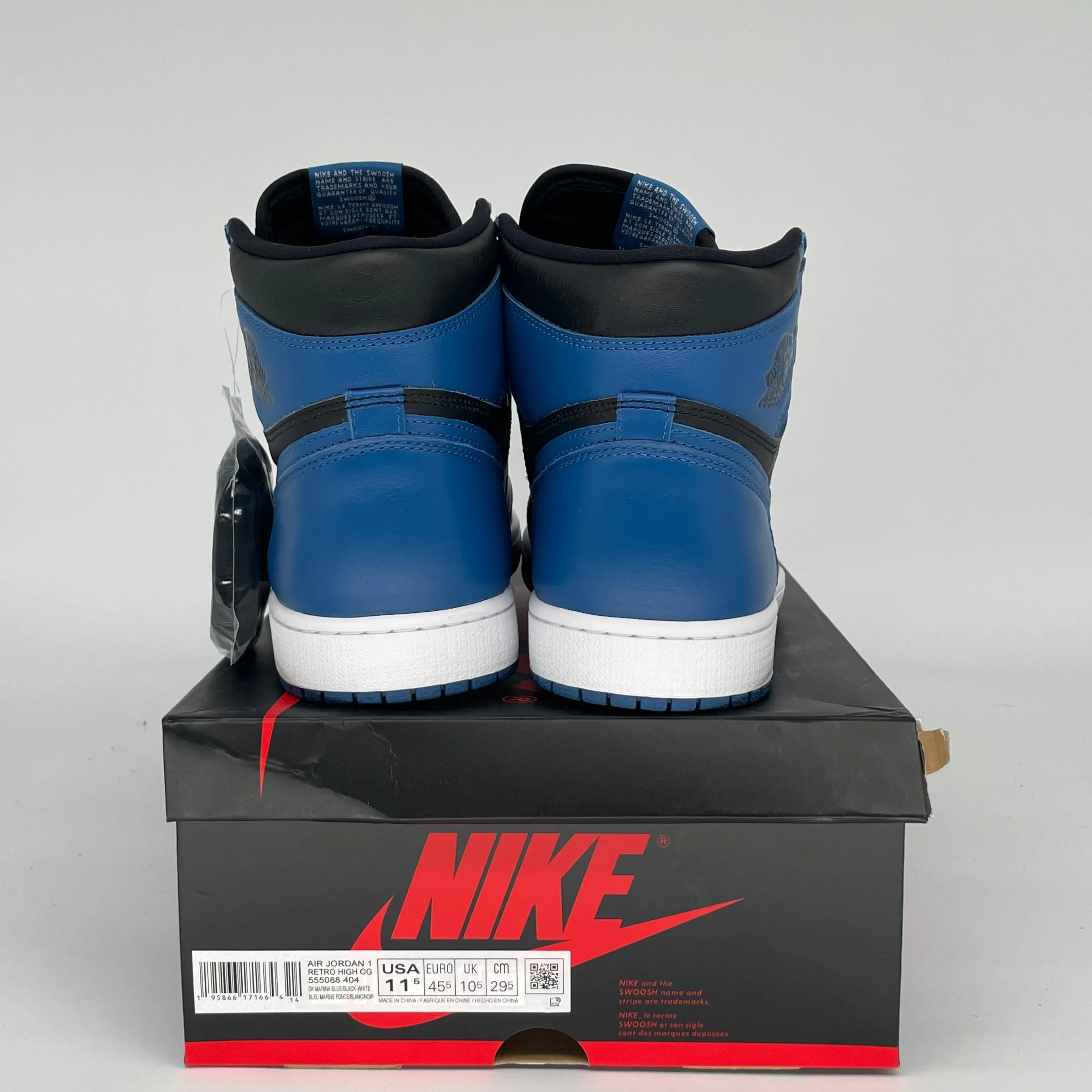 AIR JORDAN 1 DUNKELMARINE GRÖßE 11.5 555088-404