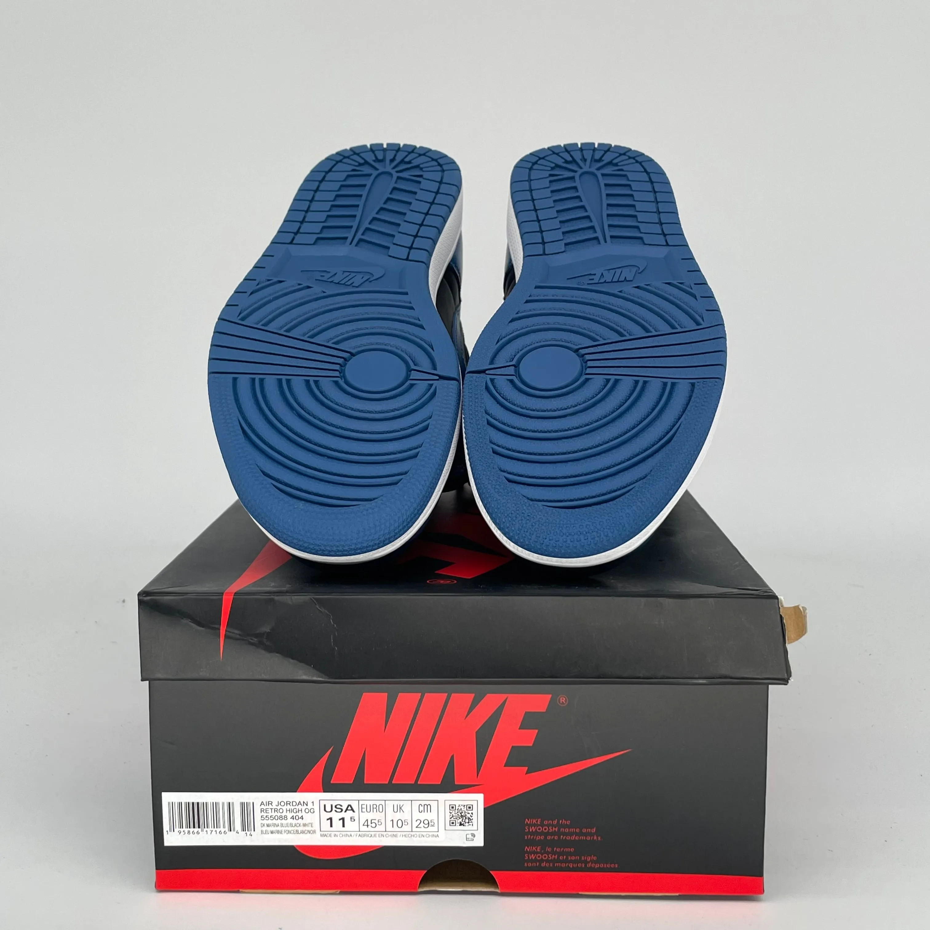 AIR JORDAN 1 DUNKELMARINE GRÖßE 11.5 555088-404