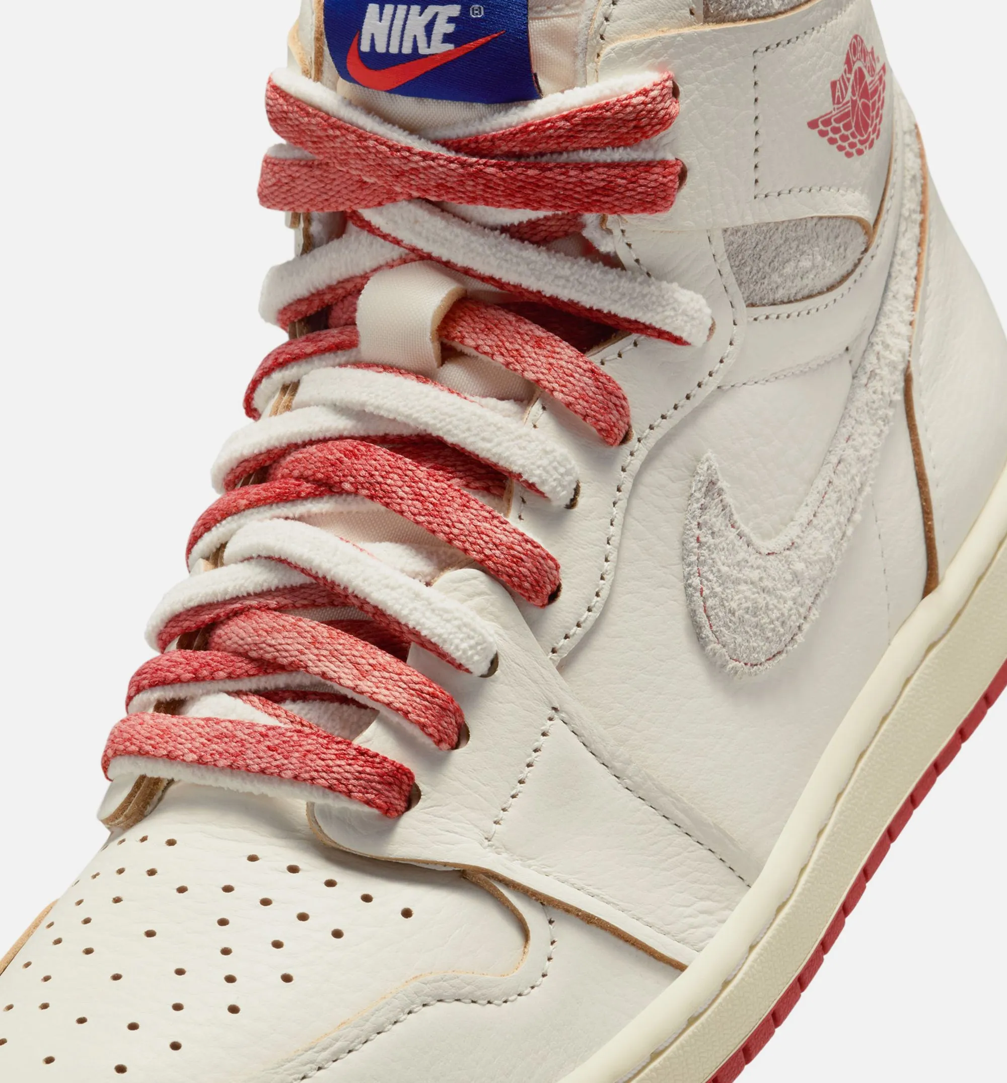 Air Jordan 1 High OG Rare Air Zinnober Damen Lifestyle-Schuh - Segel/Zinnober/Hellbeige