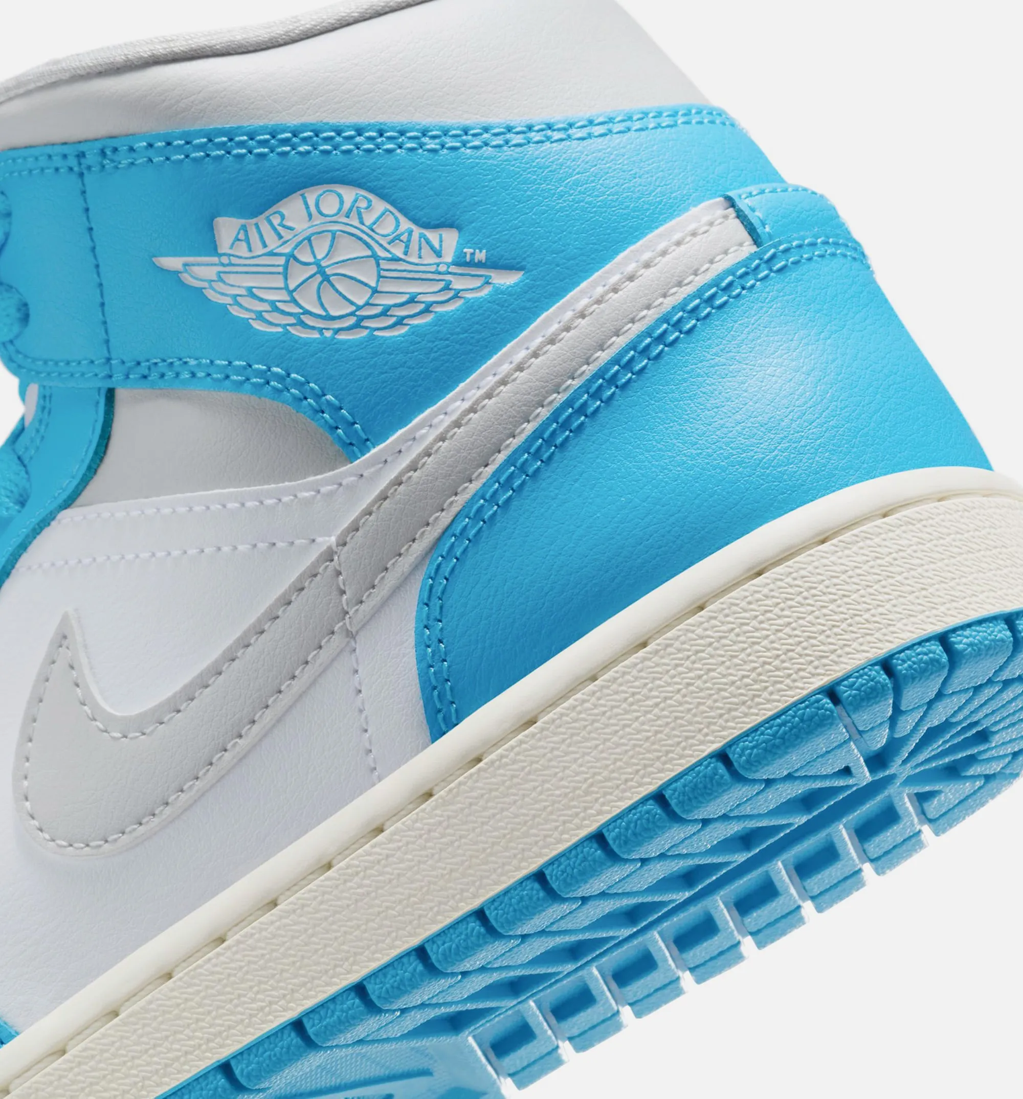 Air Jordan 1 Mid Dark Powder Blue Damen Lifestyle-Schuh - Dunkles Pulverblau/Summit Grau/Weiß