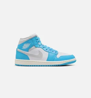 Air Jordan 1 Mid Dark Powder Blue Damen Lifestyle-Schuh - Dunkles Pulverblau/Summit Grau/Weiß