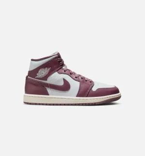 Air Jordan 1 Mid Sky J Mauve Damen Lifestyle-Schuh - Pure Platinum/Sky J Mauve/Sail