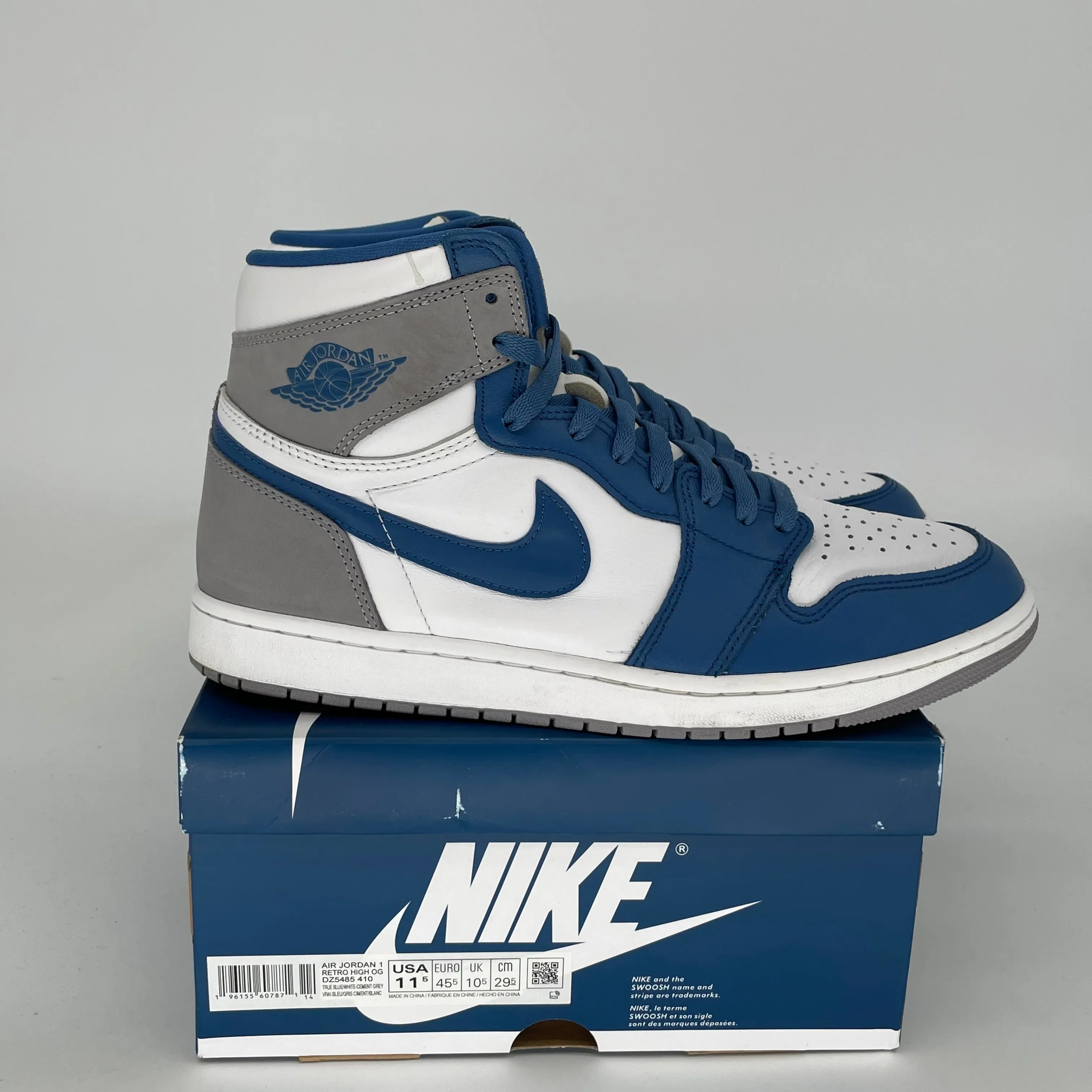 AIR JORDAN 1 TRUE BLUE GRÖßE 11.5 DZ5485-410