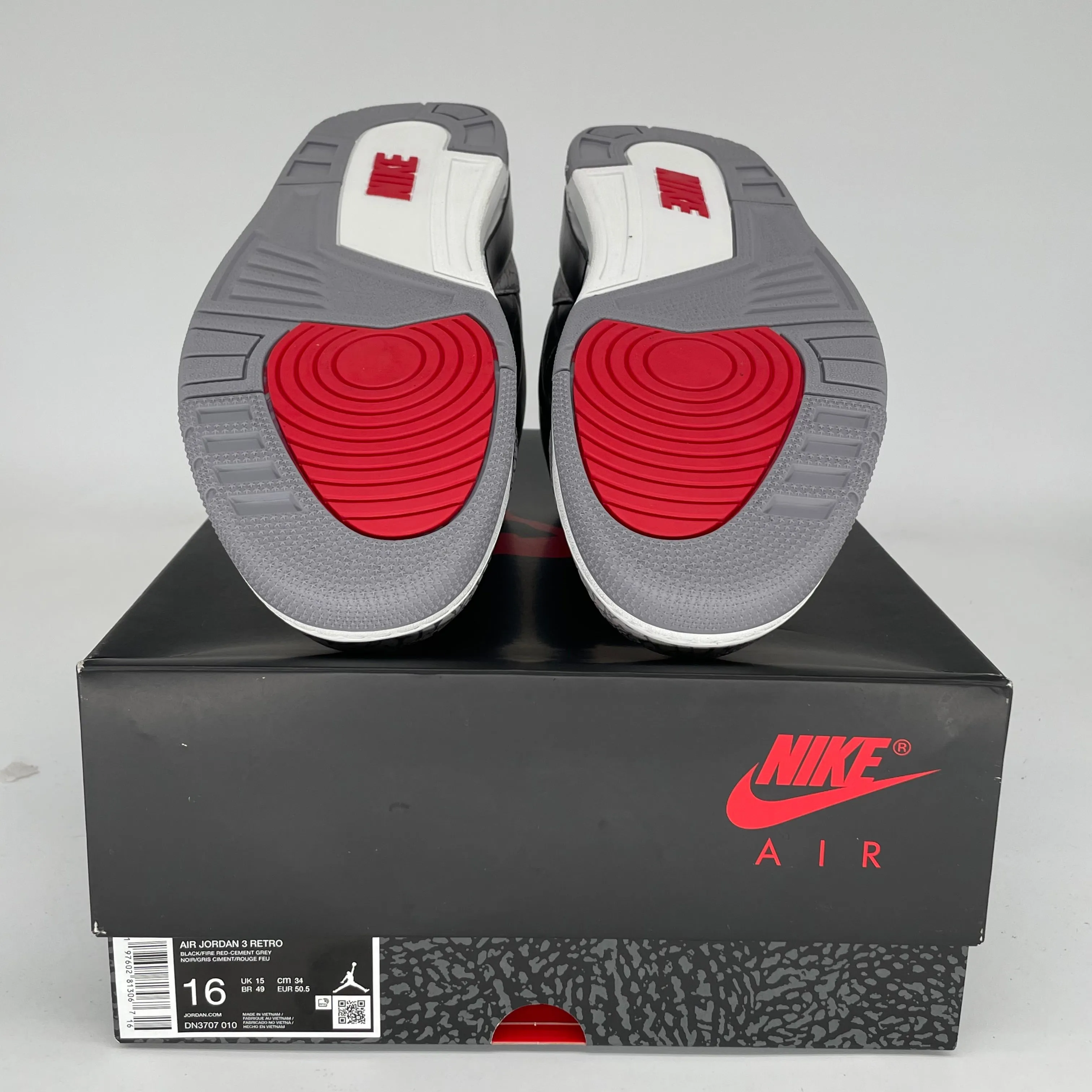 AIR JORDAN 3 SCHWARZ ZEMENT GRÖSSE 16 DN3707-010