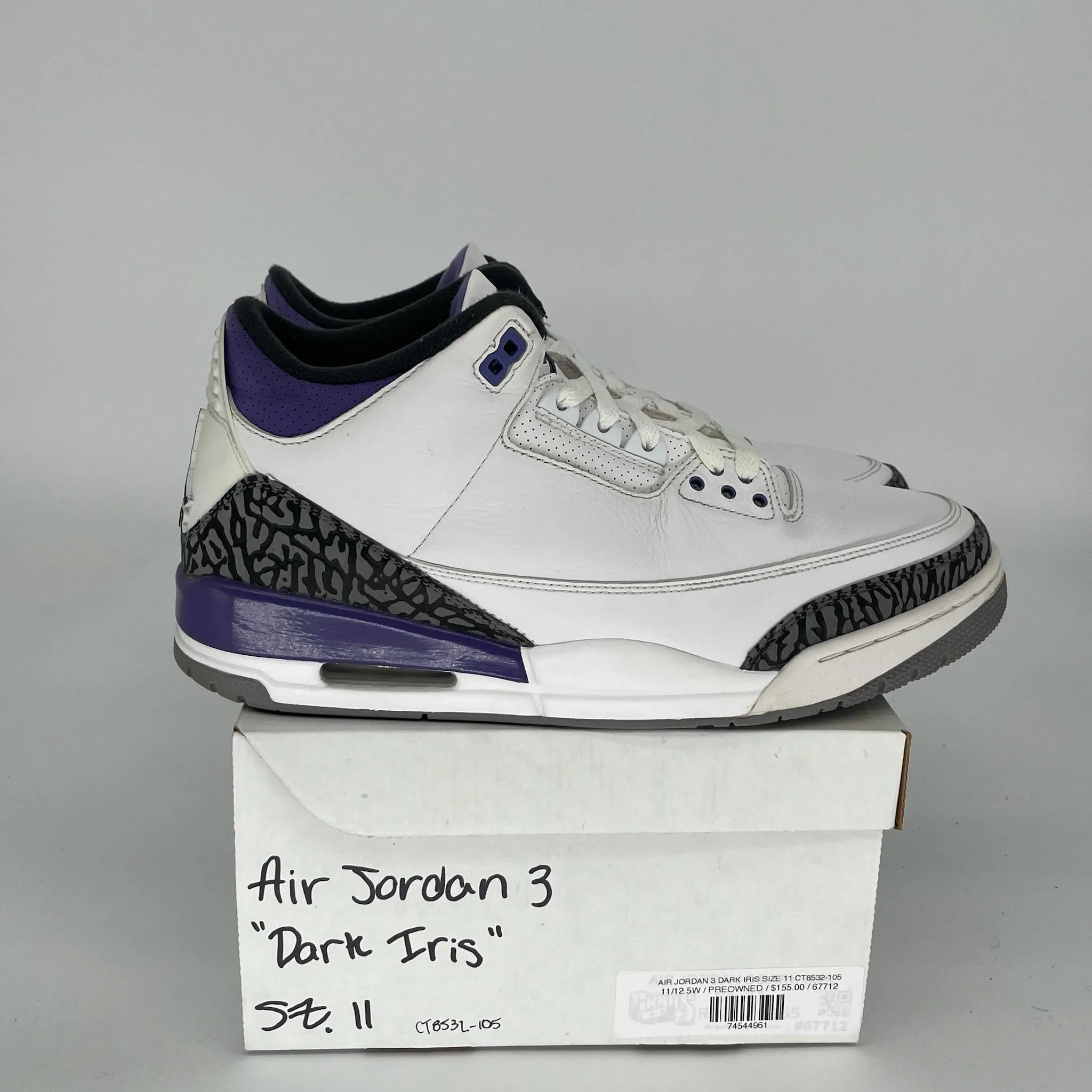 AIR JORDAN 3 DUNKELIRIS GRÖSSE 11 CT8532-105