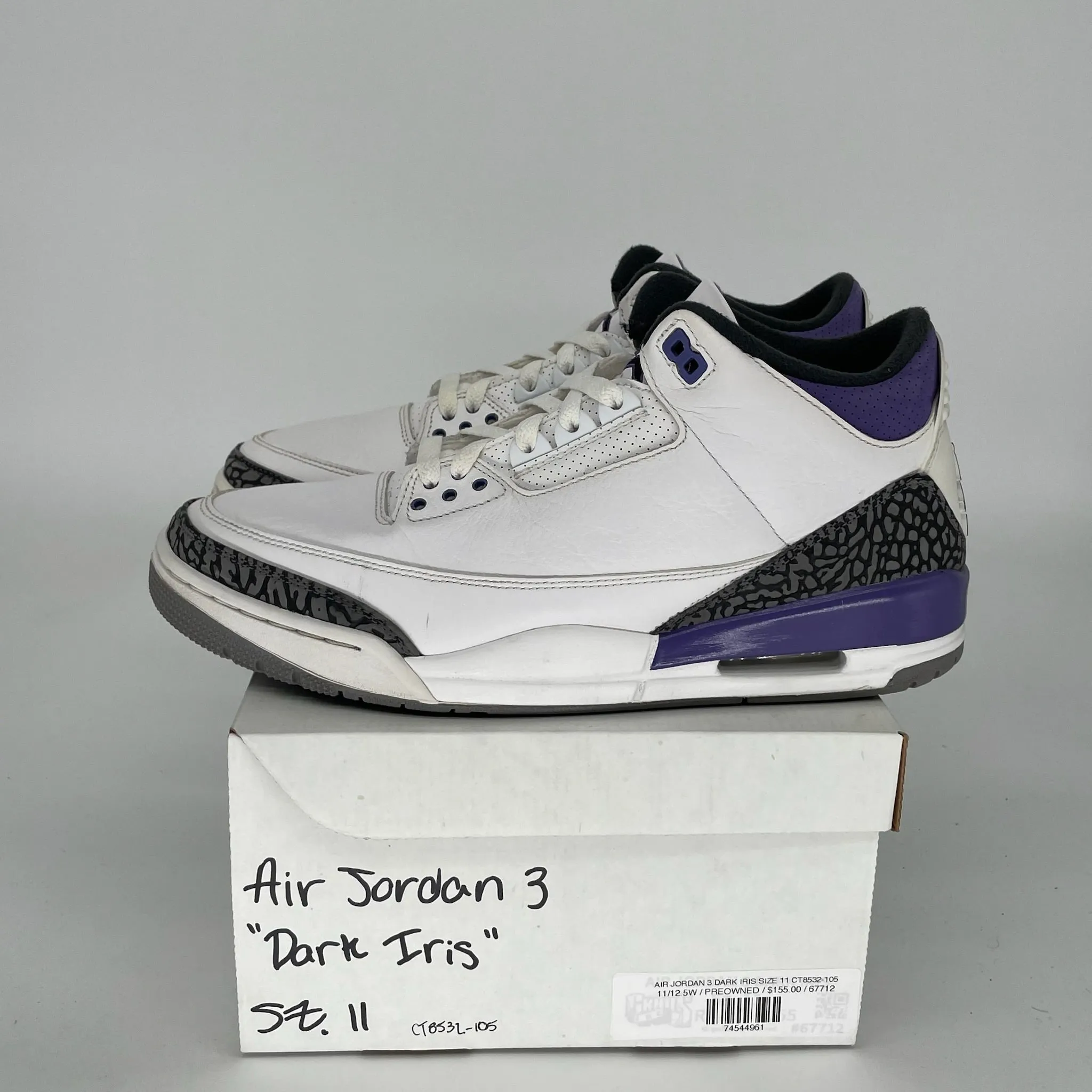 AIR JORDAN 3 DUNKELIRIS GRÖSSE 11 CT8532-105
