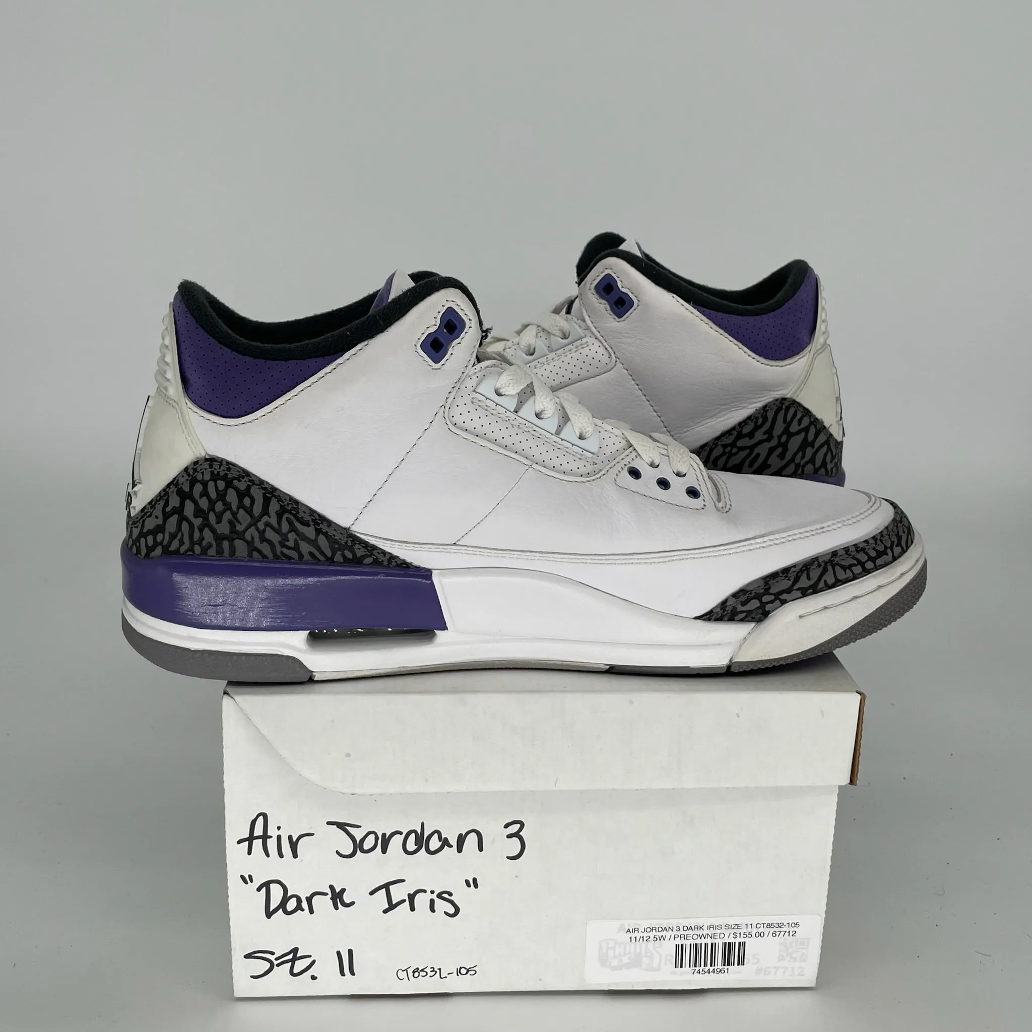 AIR JORDAN 3 DUNKELIRIS GRÖSSE 11 CT8532-105