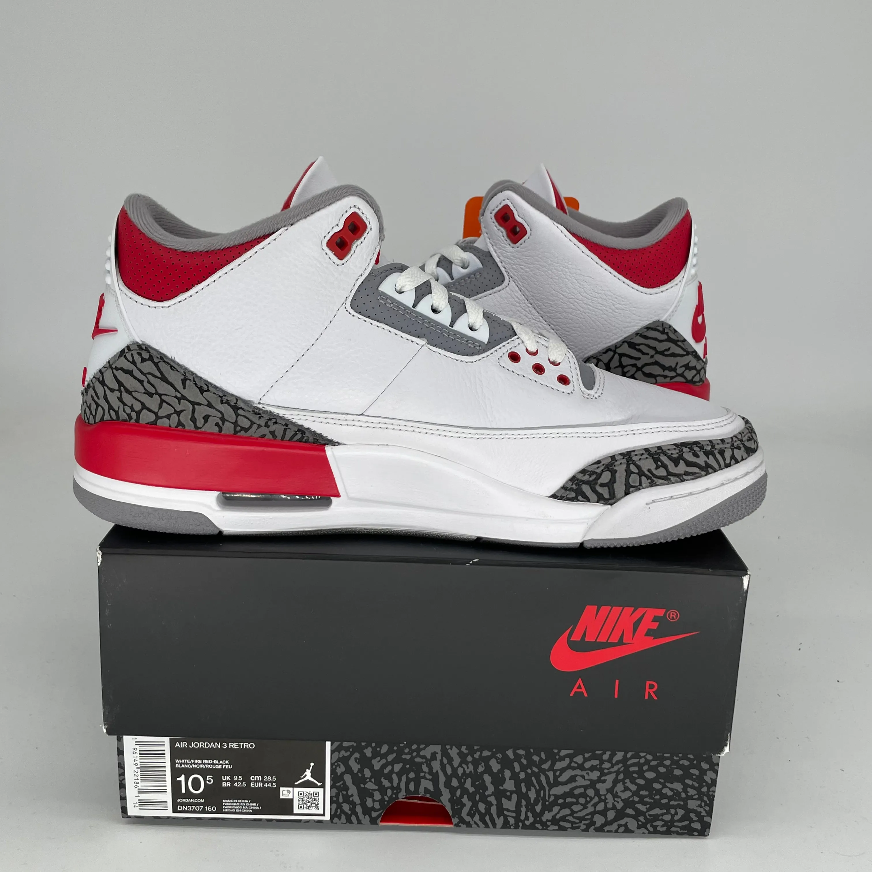 AIR JORDAN 3 FEUERROT GRÖßE 10.5 DN3707-160