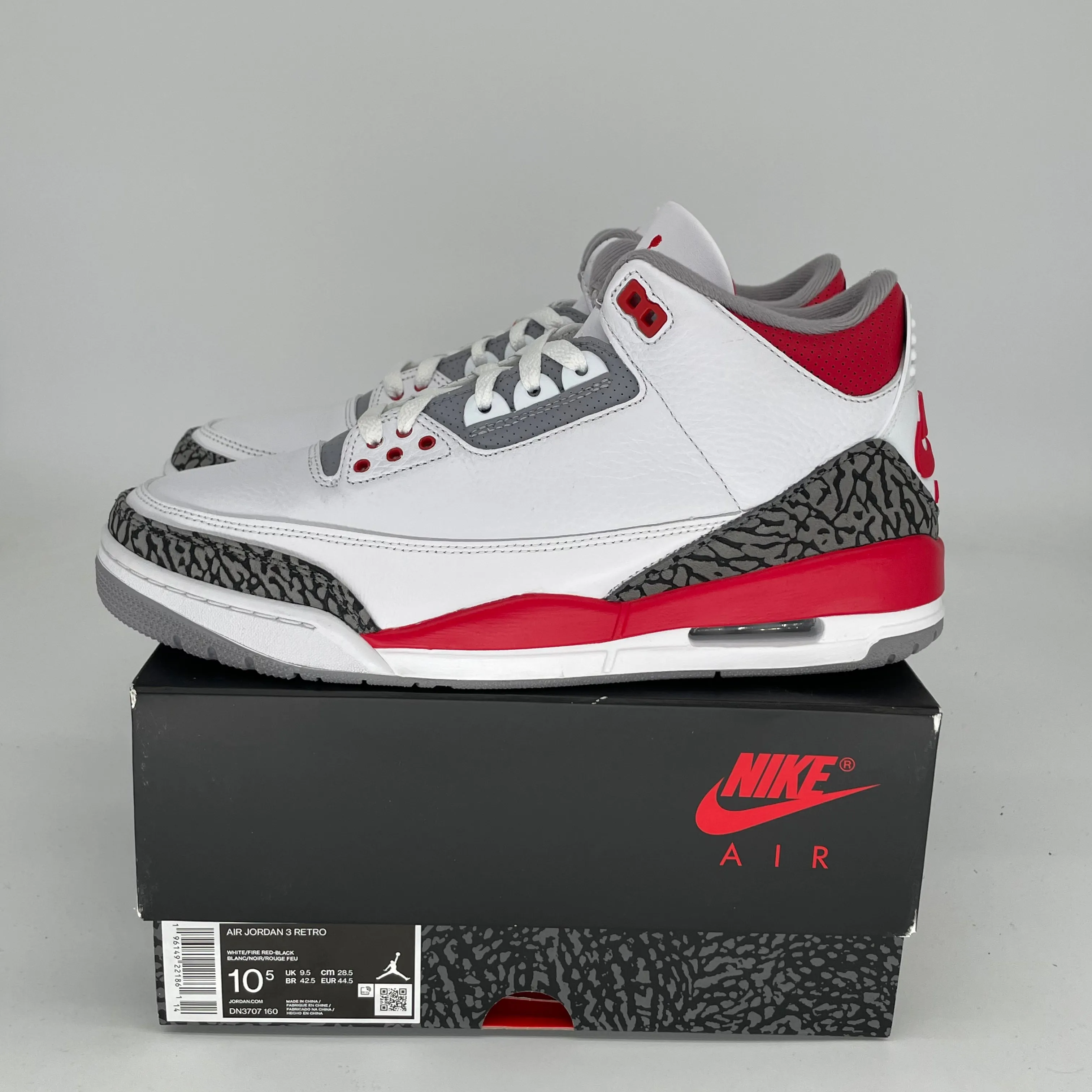 AIR JORDAN 3 FEUERROT GRÖßE 10.5 DN3707-160