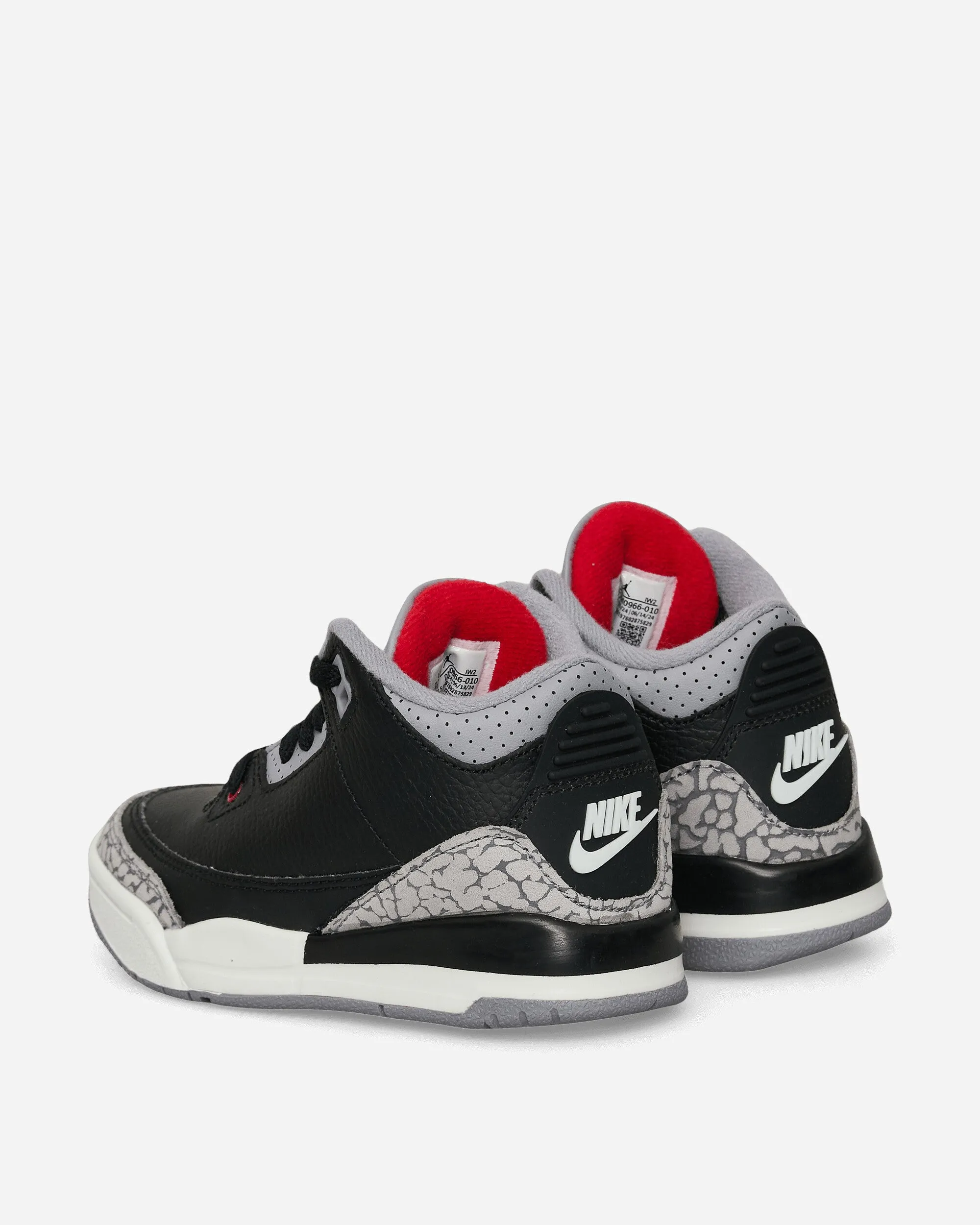 Air Jordan 3 Retro (PS) Sneakers Schwarz Zement