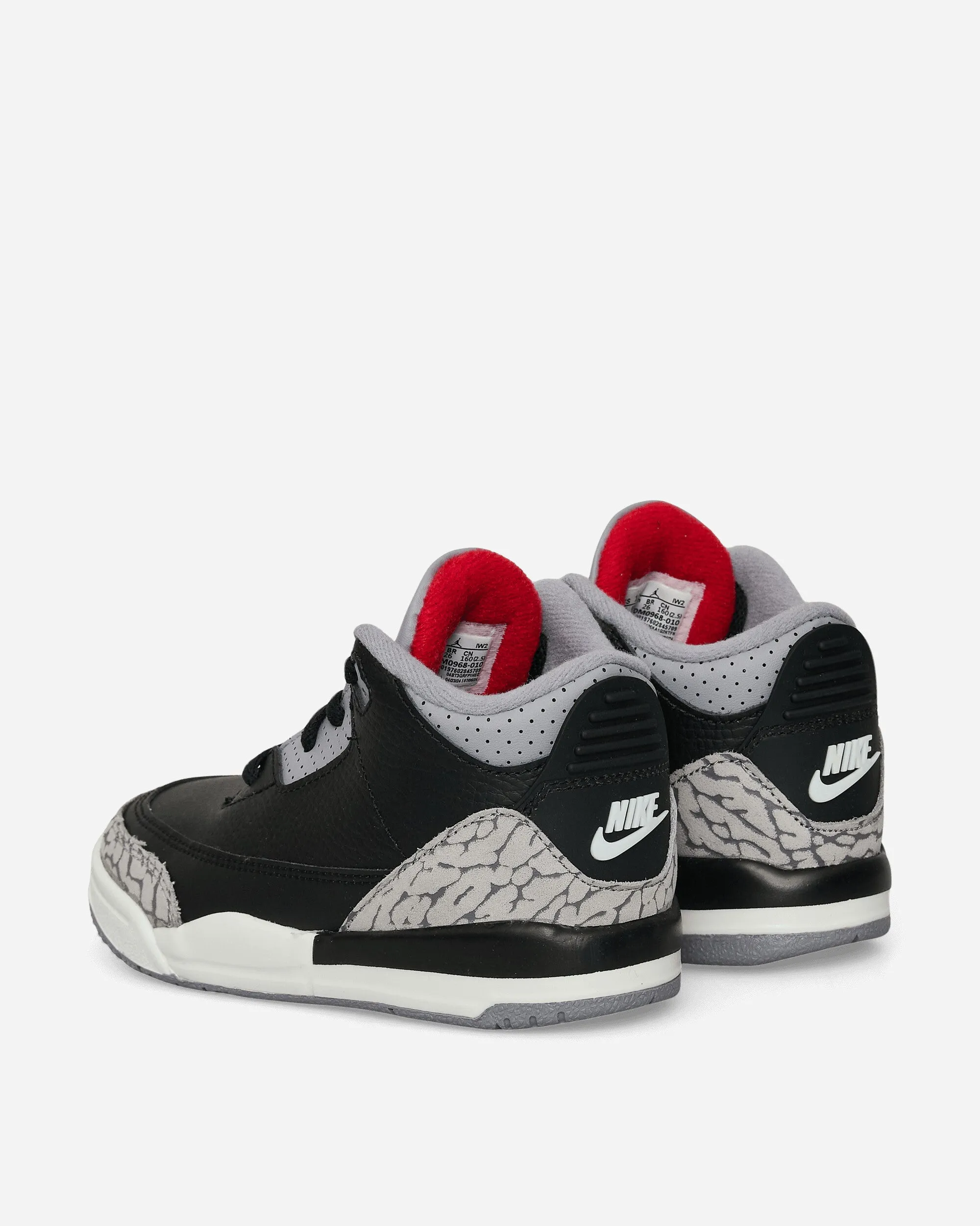 Air Jordan 3 Retro (TD) Sneakers Schwarz Zement