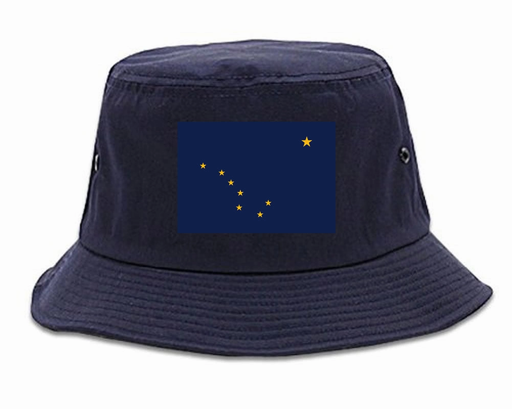 Alaska State Flag AK Chest Mens Bucket Hat