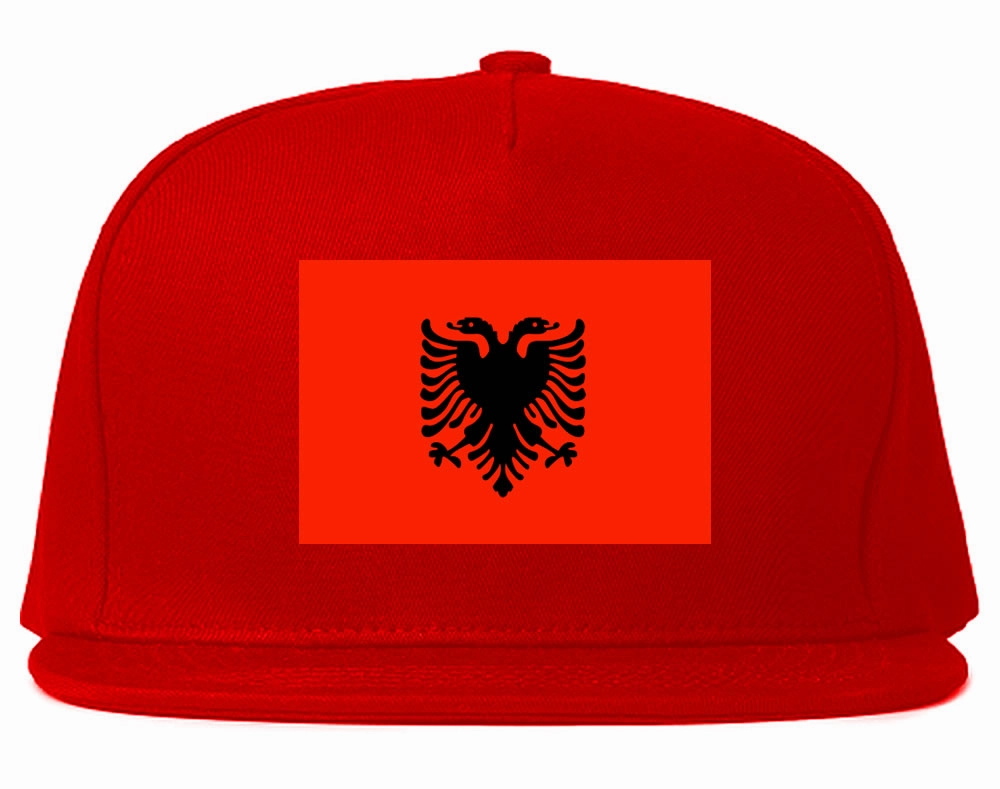 Albania Flag Country Printed Snapback Hat Cap