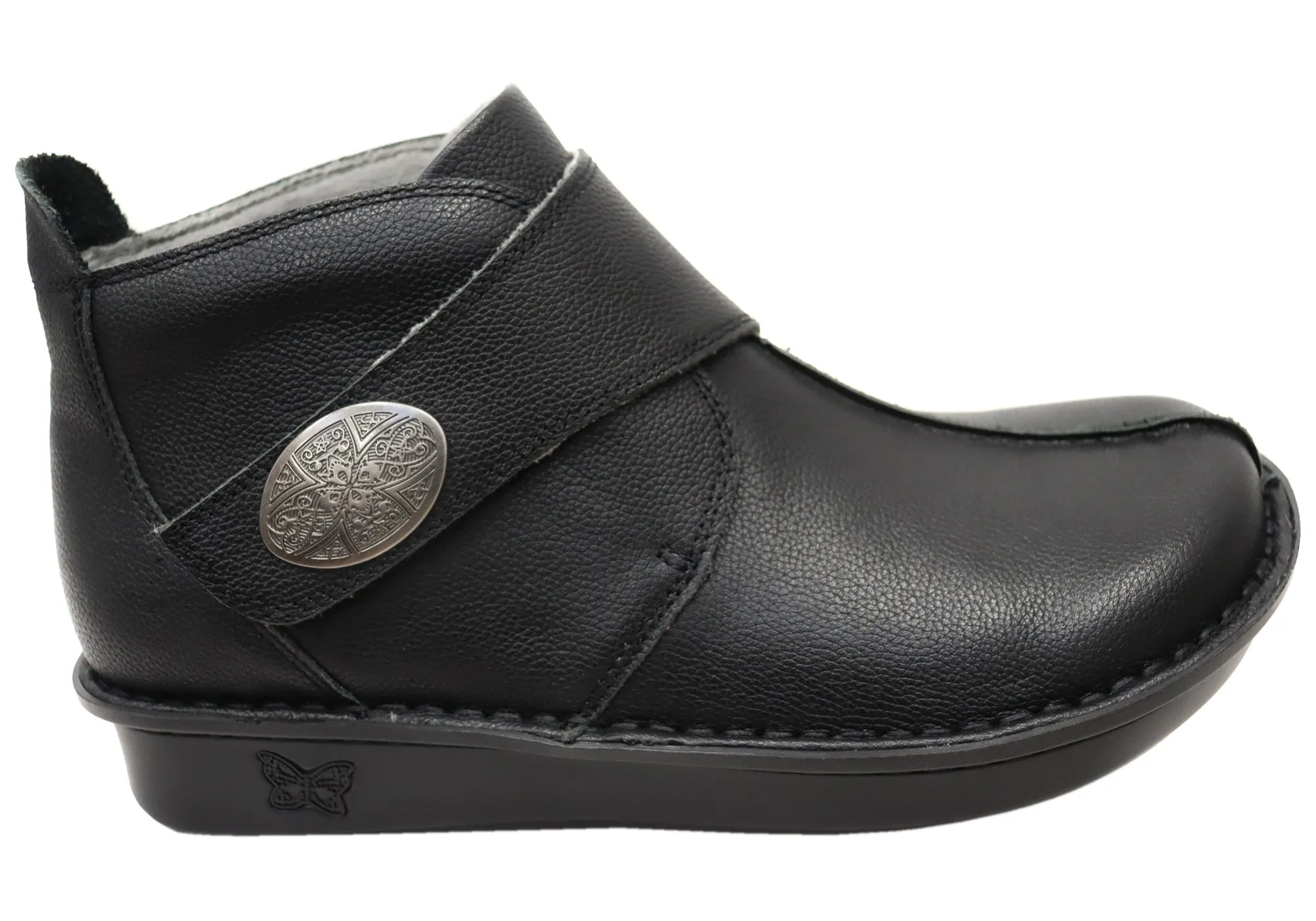 Alegria Caiti Damen Leder Knöchelstiefel Mit Verstellbarem Riemen Alegria Schuhe