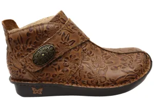 Alegria Caiti Damen Leder Knöchelstiefel Mit Verstellbarem Riemen Alegria Schuhe