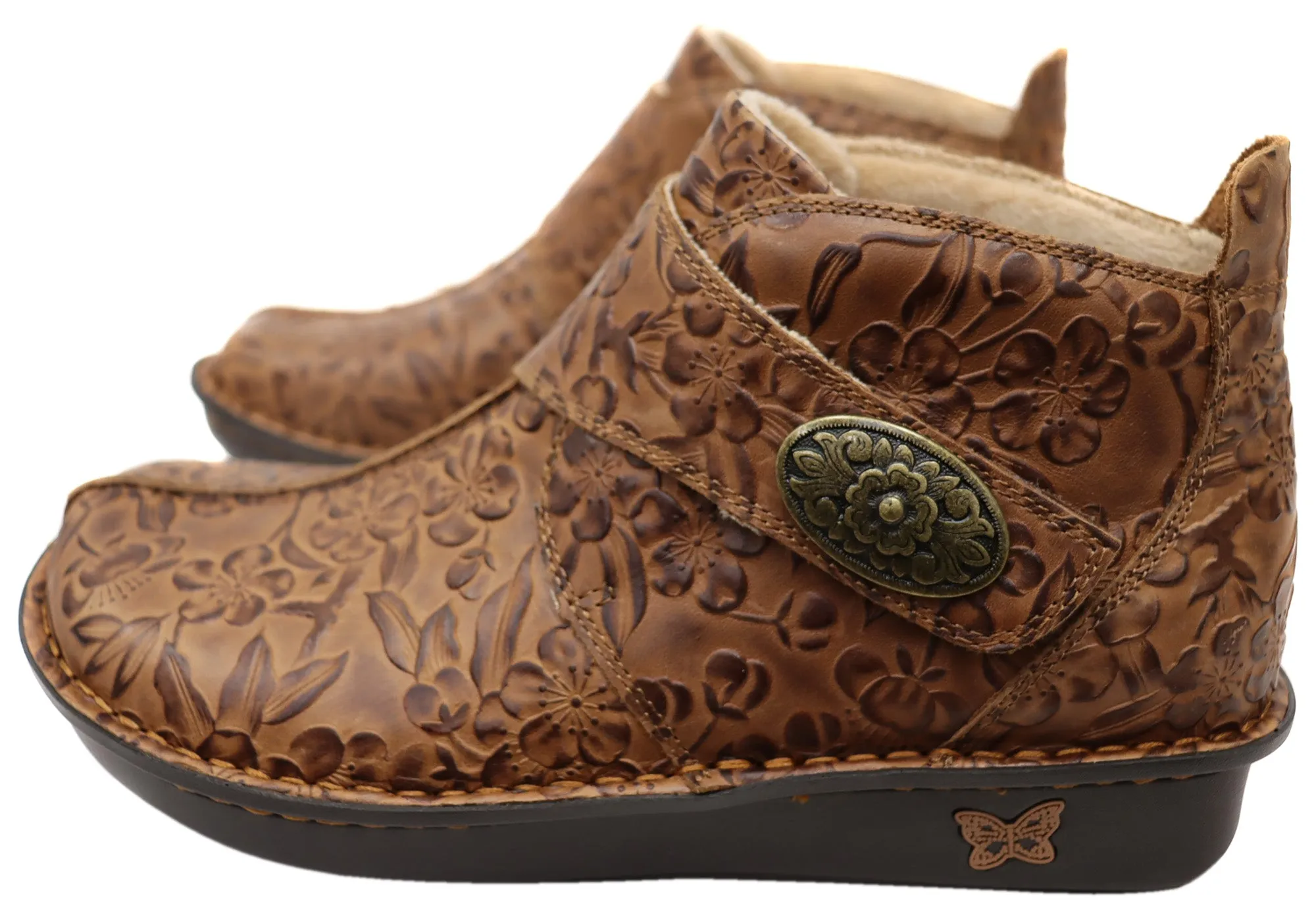 Alegria Caiti Damen Leder Knöchelstiefel Mit Verstellbarem Riemen Alegria Schuhe