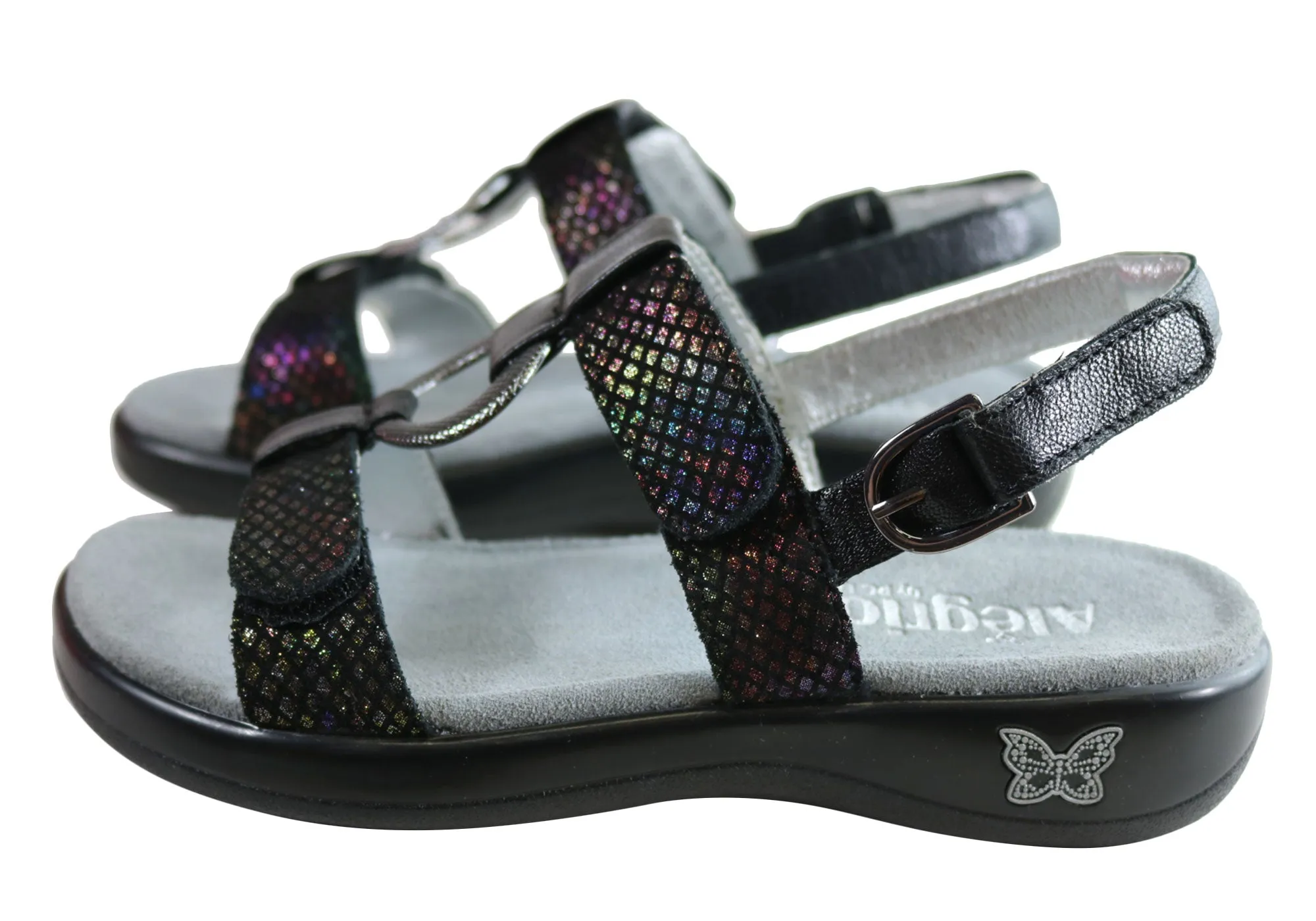 Alegria Julie Damen Bequeme Sandalen mit verstellbaren Riemen aus Leder Alegria Schuhe