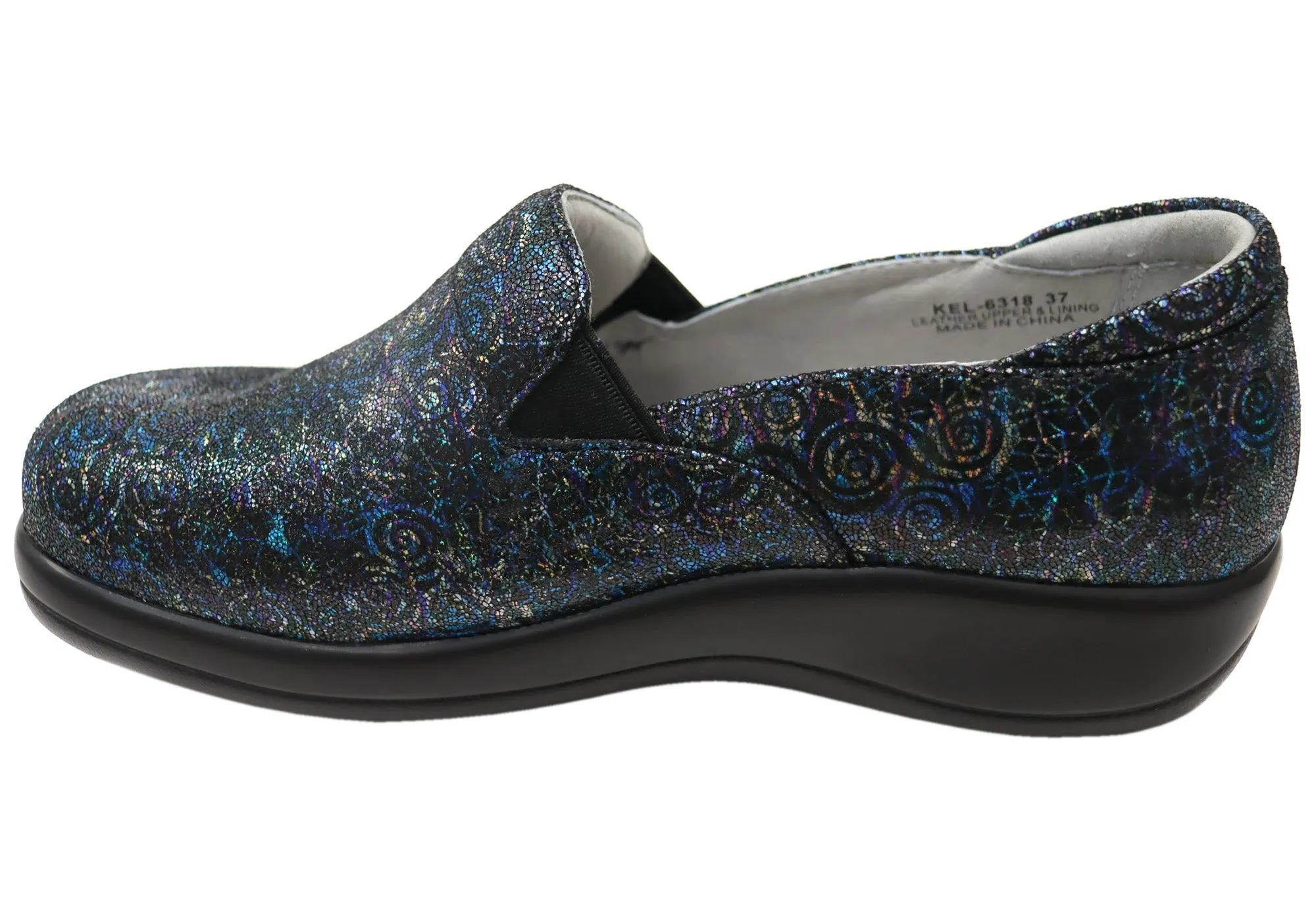 Alegria Keli Damen Leder Bequeme Schlupfschuhe Soft Serve Alegria Schuhe