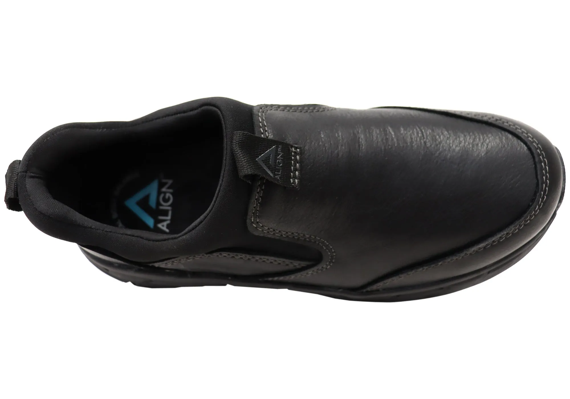 Align Protech Valent Herren Leder Sneakers mit Weitem Schnitt und Fußgewölbestütze Align Schuhe