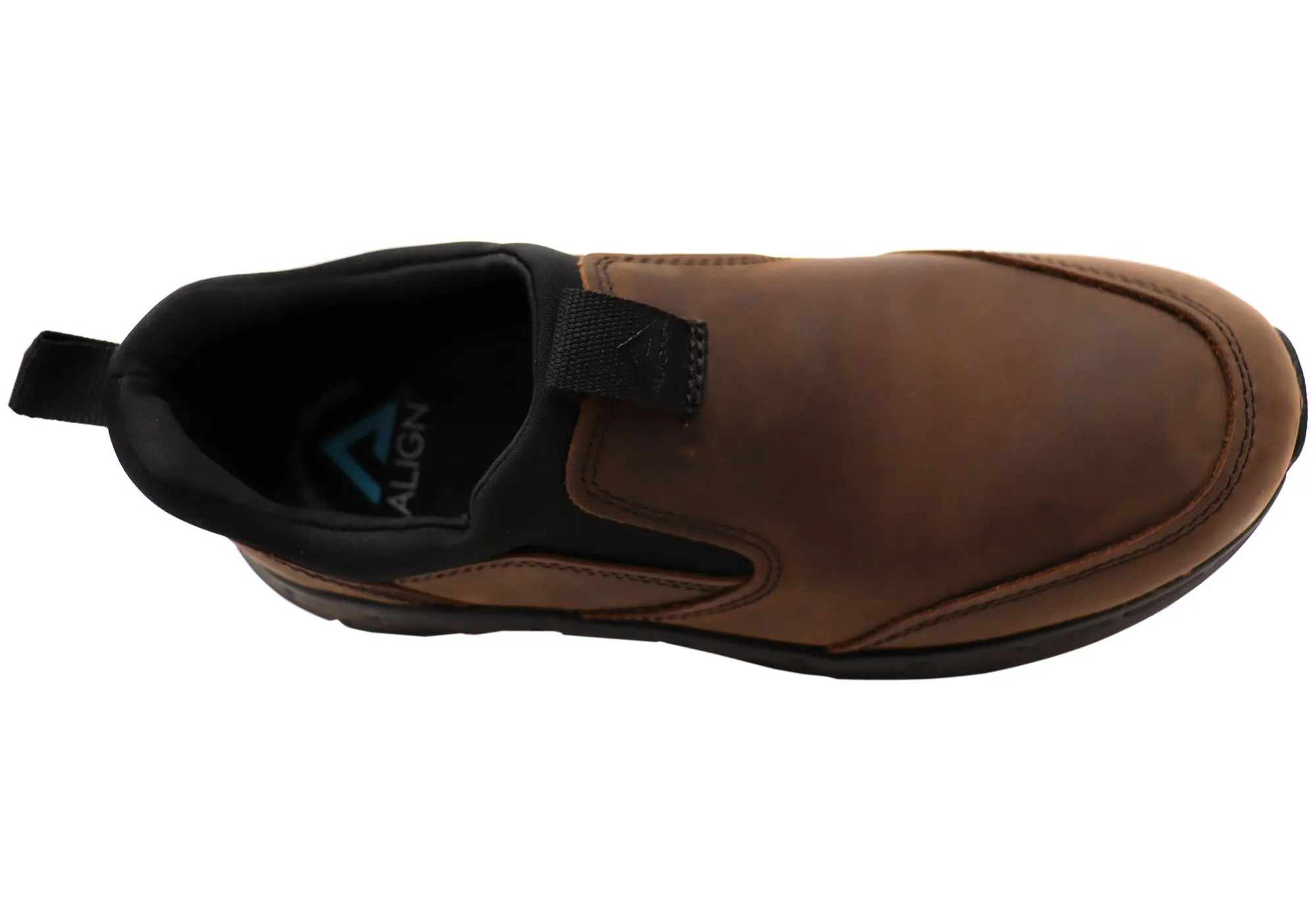 Align Protech Valent Herren Leder Sneakers mit Weitem Schnitt und Fußgewölbestütze Align Schuhe