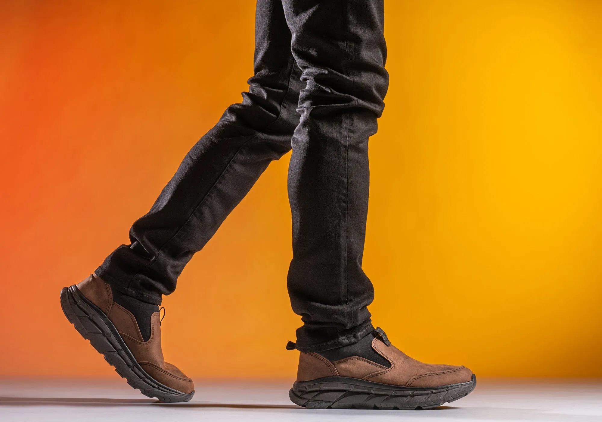 Align Protech Valent Herren Leder Sneakers mit Weitem Schnitt und Fußgewölbestütze Align Schuhe