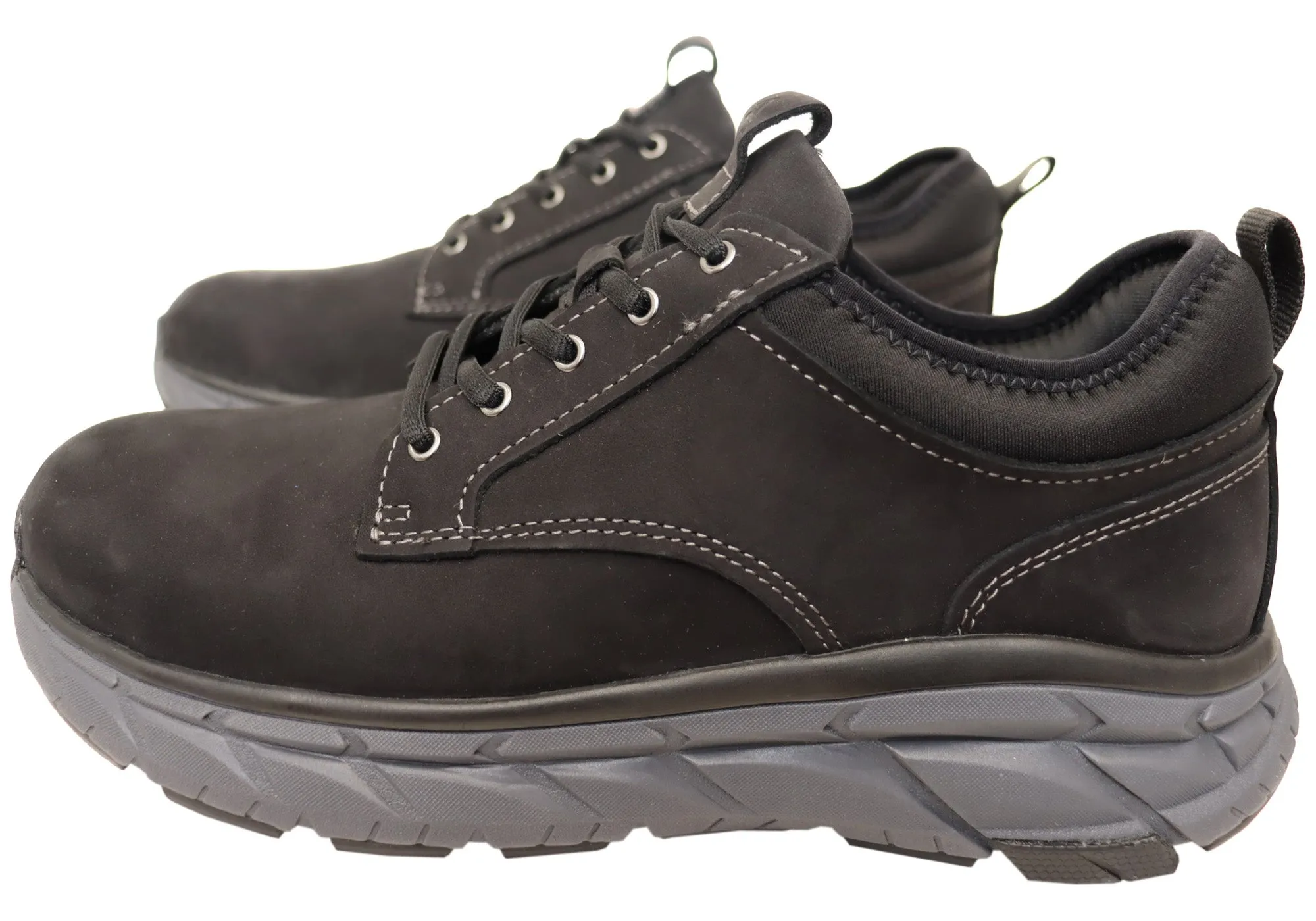 Align Protech Verdell Herren Ledersneaker mit Weitem Schnitt und Fußgewölbestütze Align Schuhe