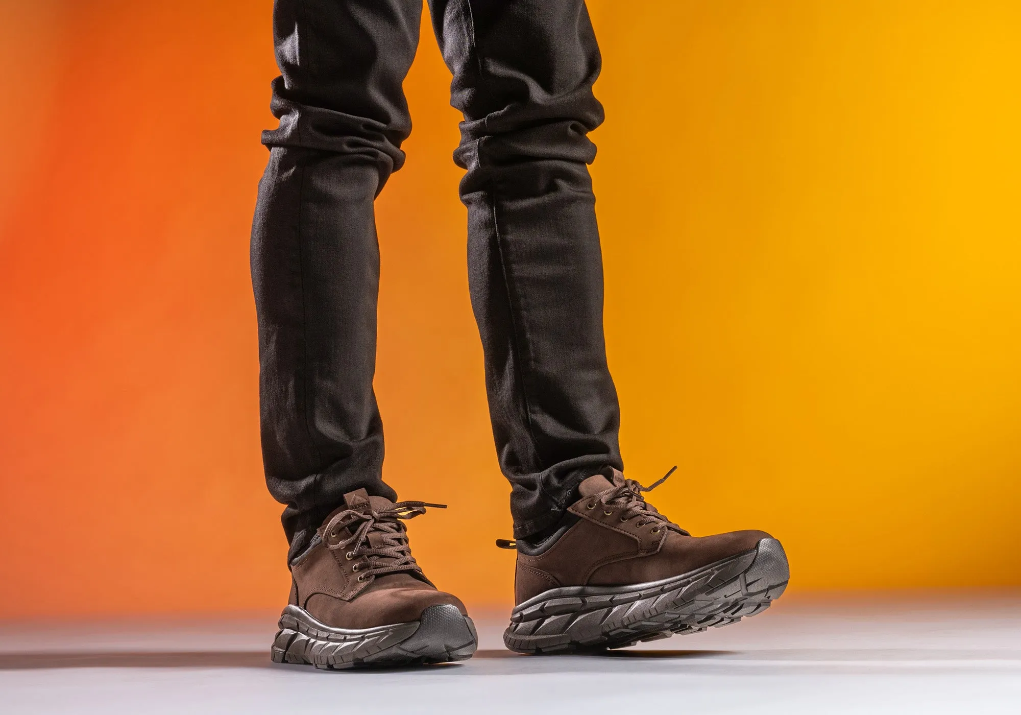 Align Protech Verdell Herren Ledersneaker mit Weitem Schnitt und Fußgewölbestütze Align Schuhe