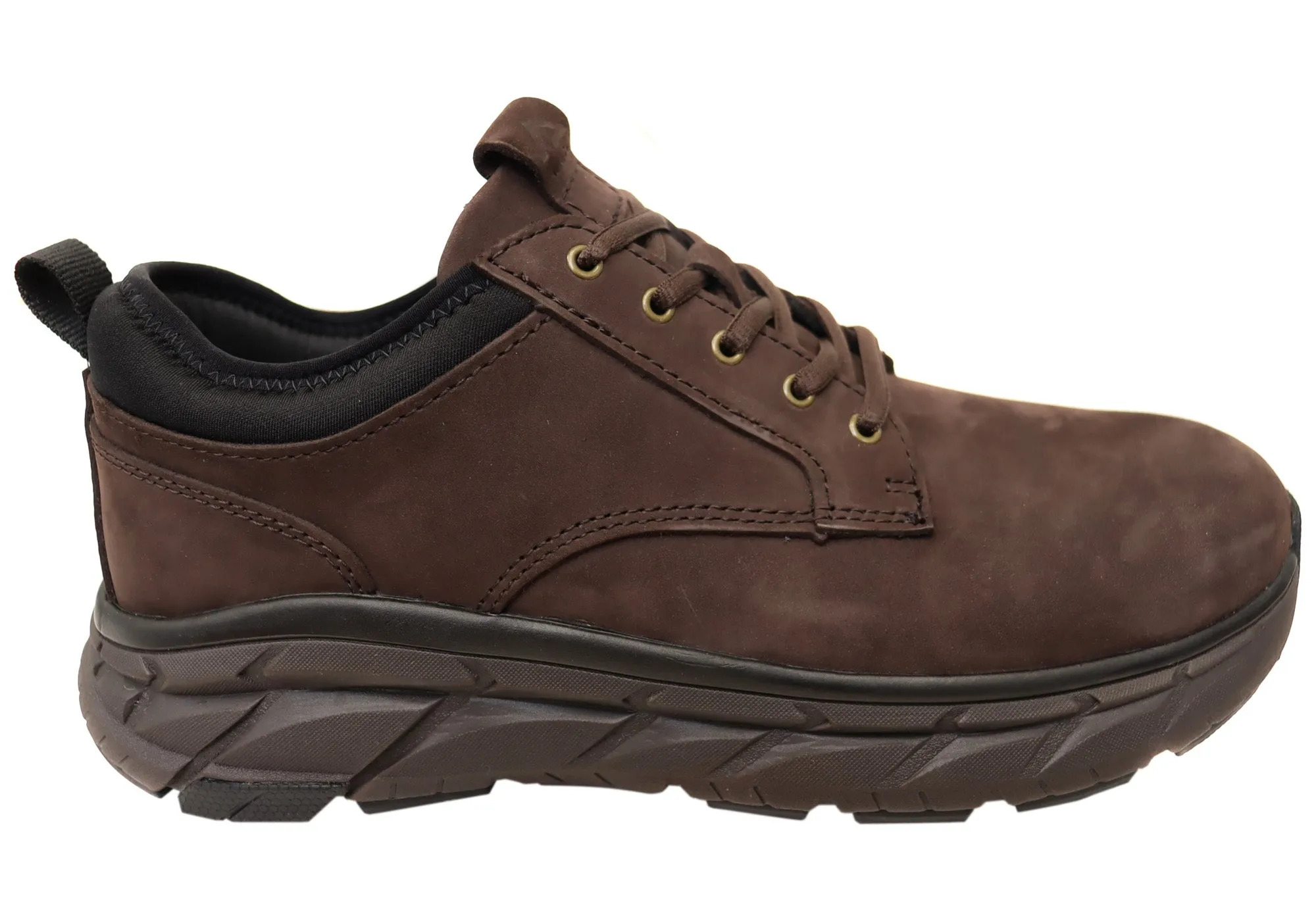Align Protech Verdell Herren Ledersneaker mit Weitem Schnitt und Fußgewölbestütze Align Schuhe
