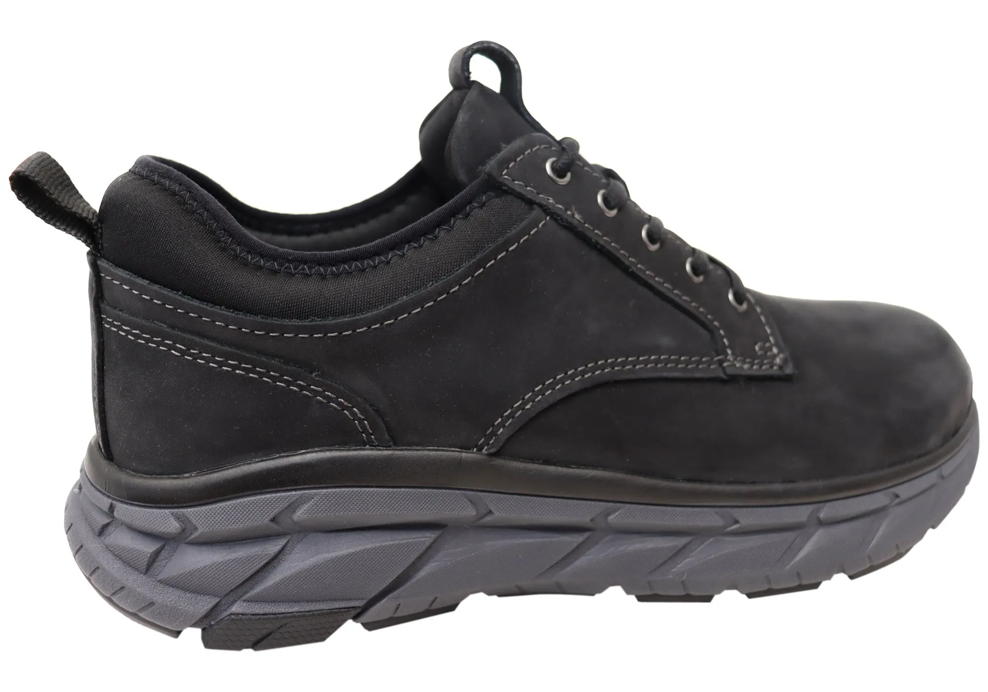 Align Protech Verdell Herren Ledersneaker mit Weitem Schnitt und Fußgewölbestütze Align Schuhe