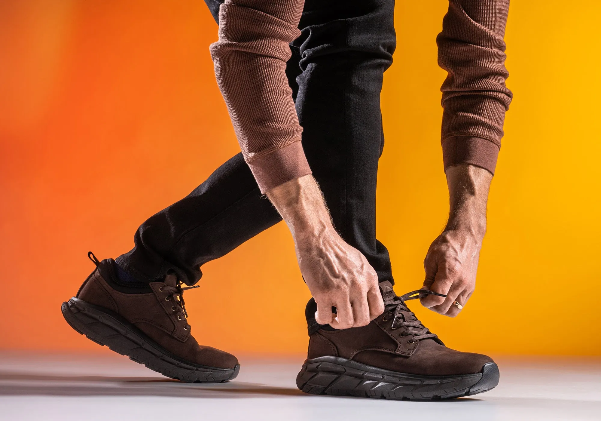 Align Protech Verdell Herren Ledersneaker mit Weitem Schnitt und Fußgewölbestütze Align Schuhe