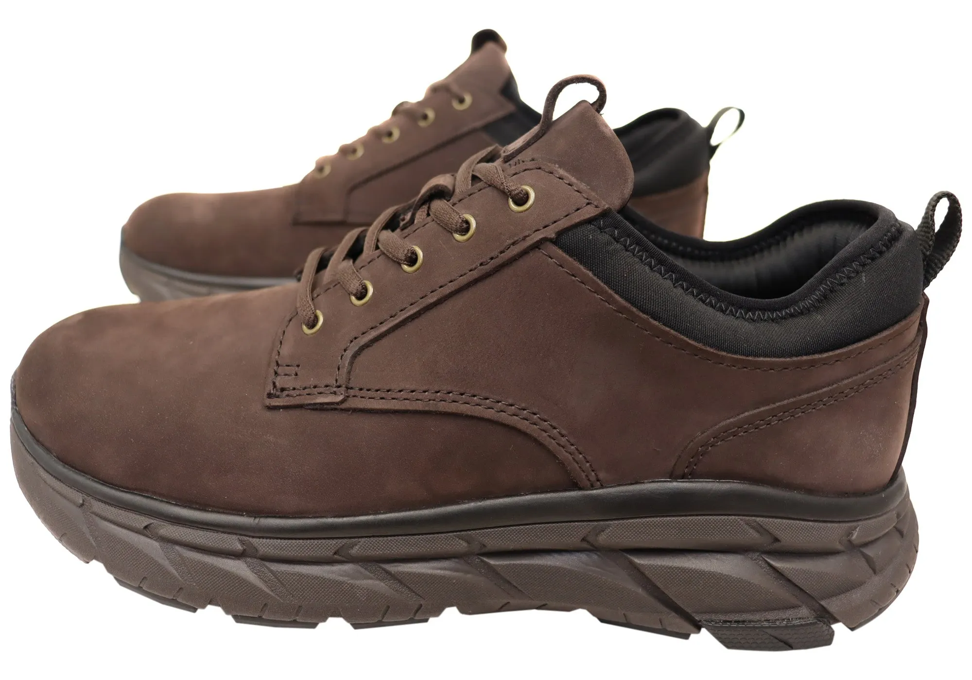 Align Protech Verdell Herren Ledersneaker mit Weitem Schnitt und Fußgewölbestütze Align Schuhe