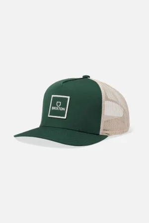 Alpha Block NetPlus MP Trucker Hat - Dark Forest/Off White casual-dad-hat