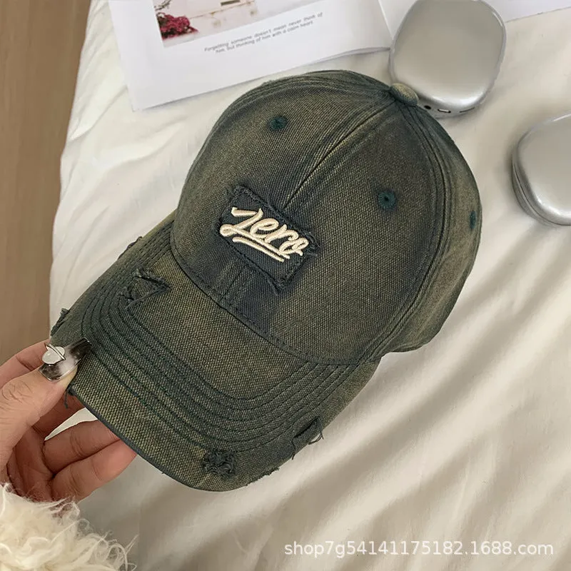 American Washed Denim Embroidered Baseball Cap