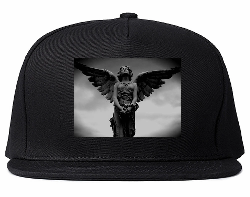 Angel Statue Wings Dark Goth Snapback Hat Cap