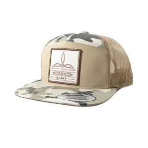 Ariat Men's Camo 7 Panel Hat casual-baseball-cap