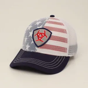 Ariat USA Flag Shield Logo casual-baseball-cap