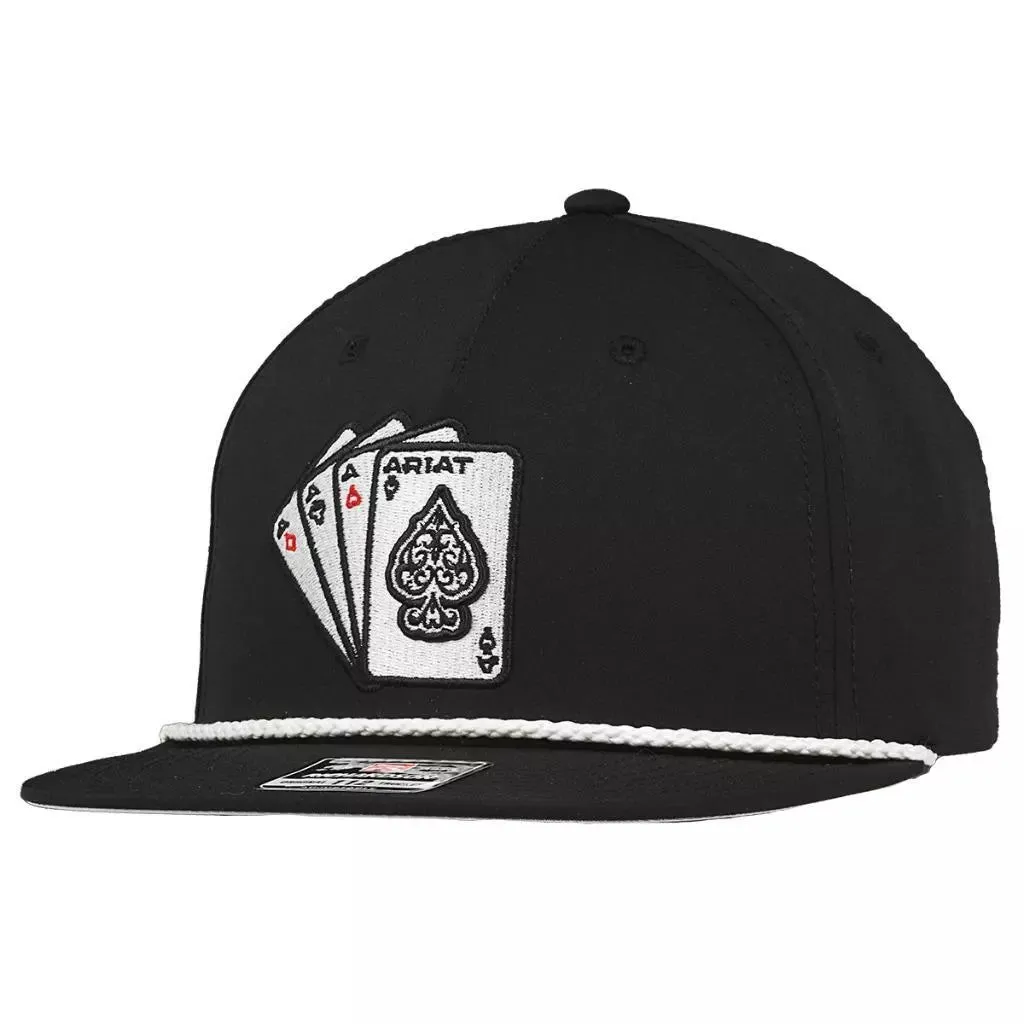 Ariat Western Hat Embroidered Ace Playing Cards casual-baseball-cap
