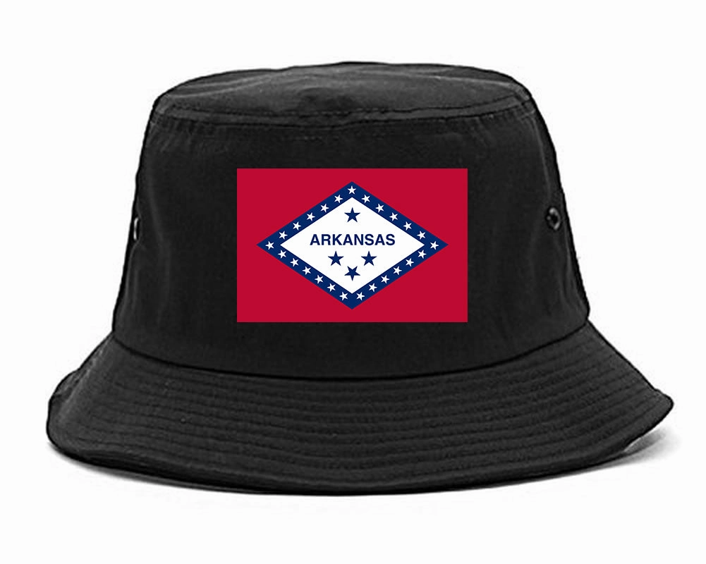Arkansas State Flag AR Chest Mens Bucket Hat