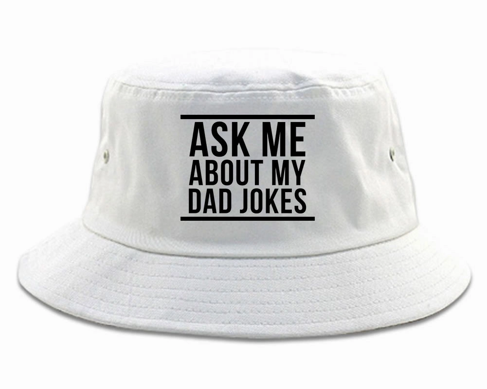 Ask Me About My Dad Jokes Mens Bucket Hat