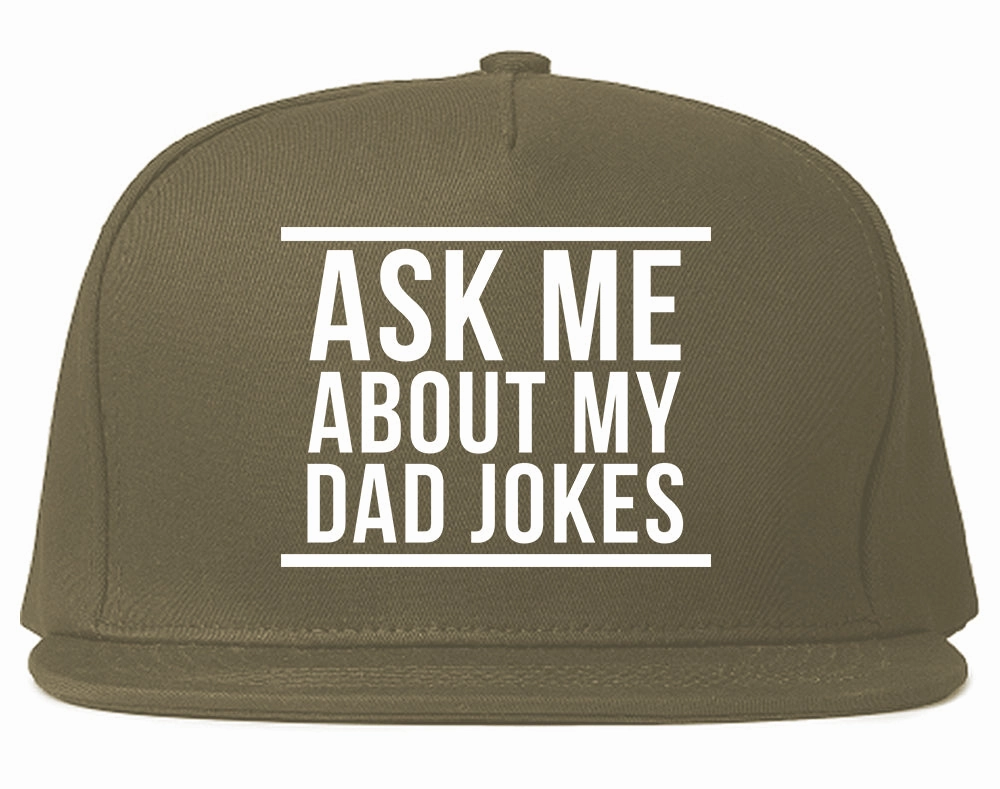 Ask Me About My Dad Jokes Mens Snapback Hat