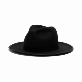 B.TRAVELERS - Black spring-straw-hat